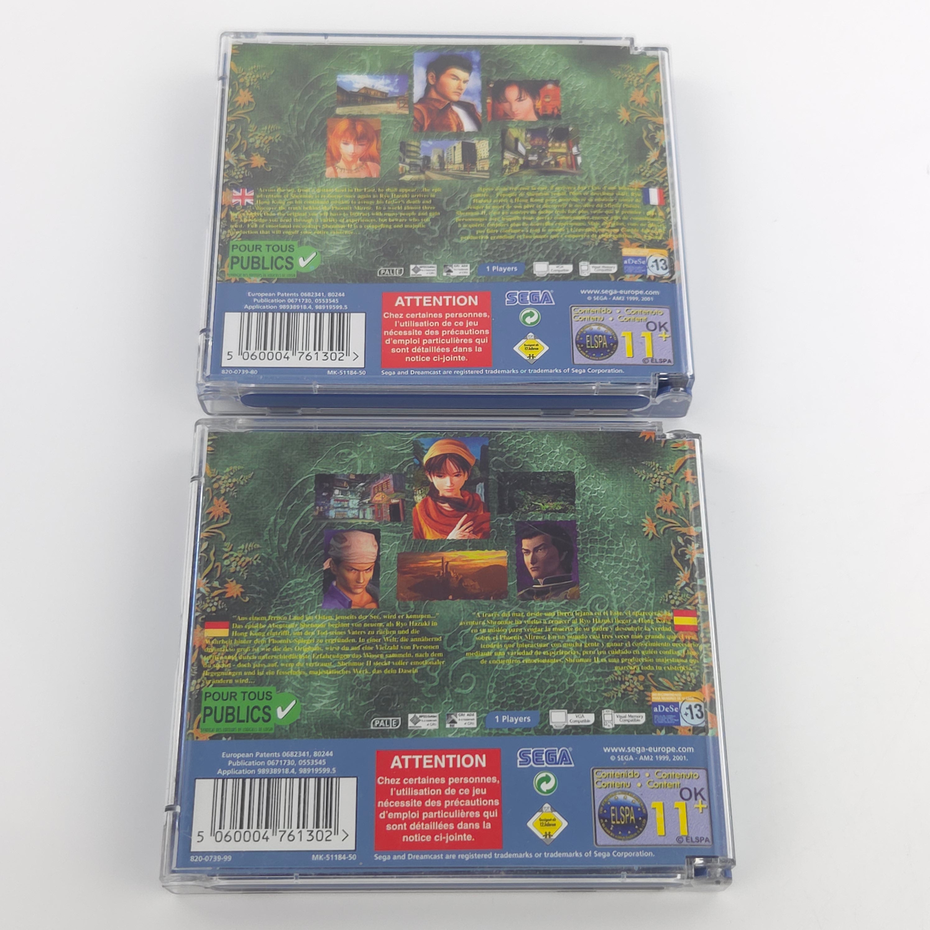 Sega Dreamcast Spiel Shenmue II Pappschuber OVP PAL EUR