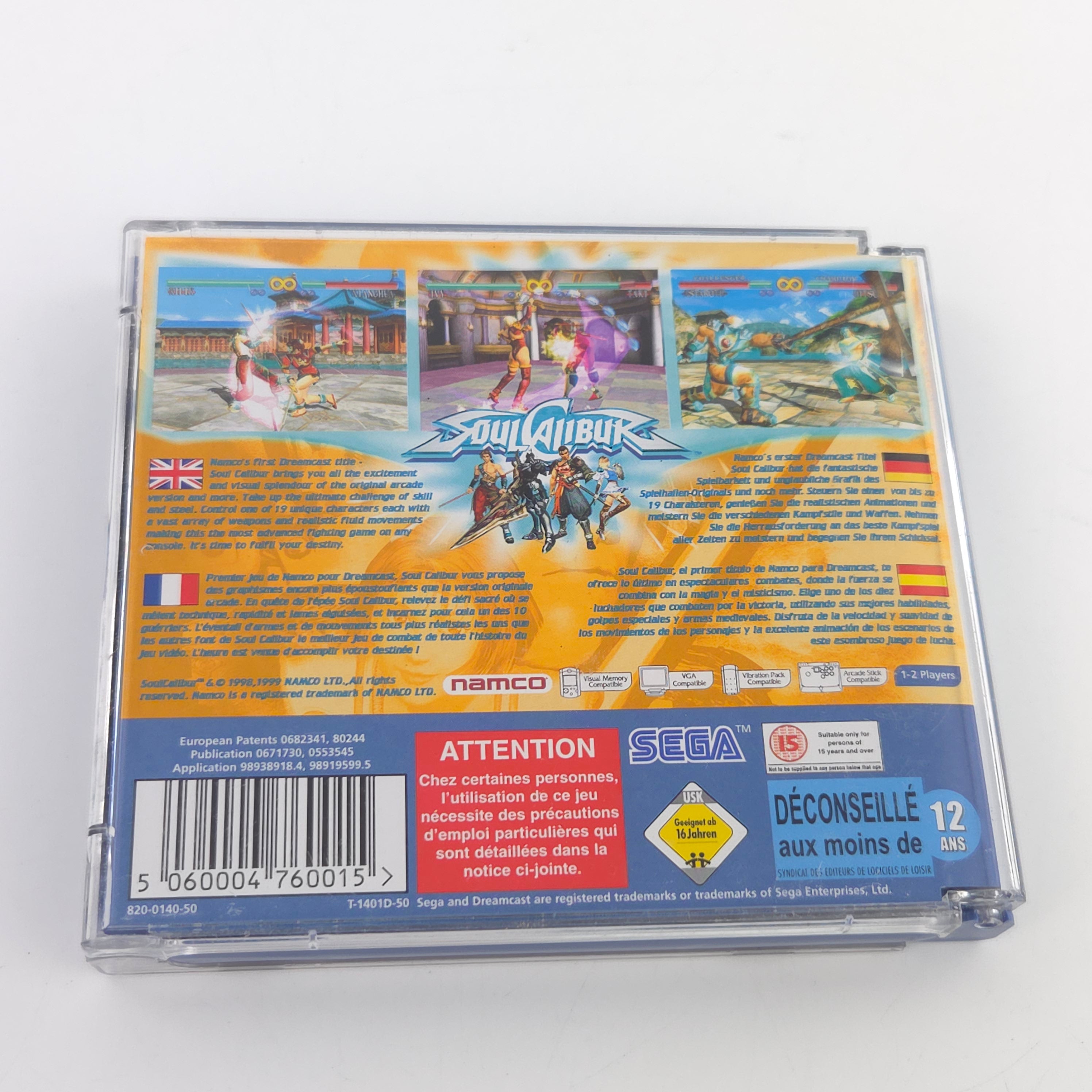 Sega Dreamcast Spiel Soulcalibur DC PAL OVP Namco CD ROM