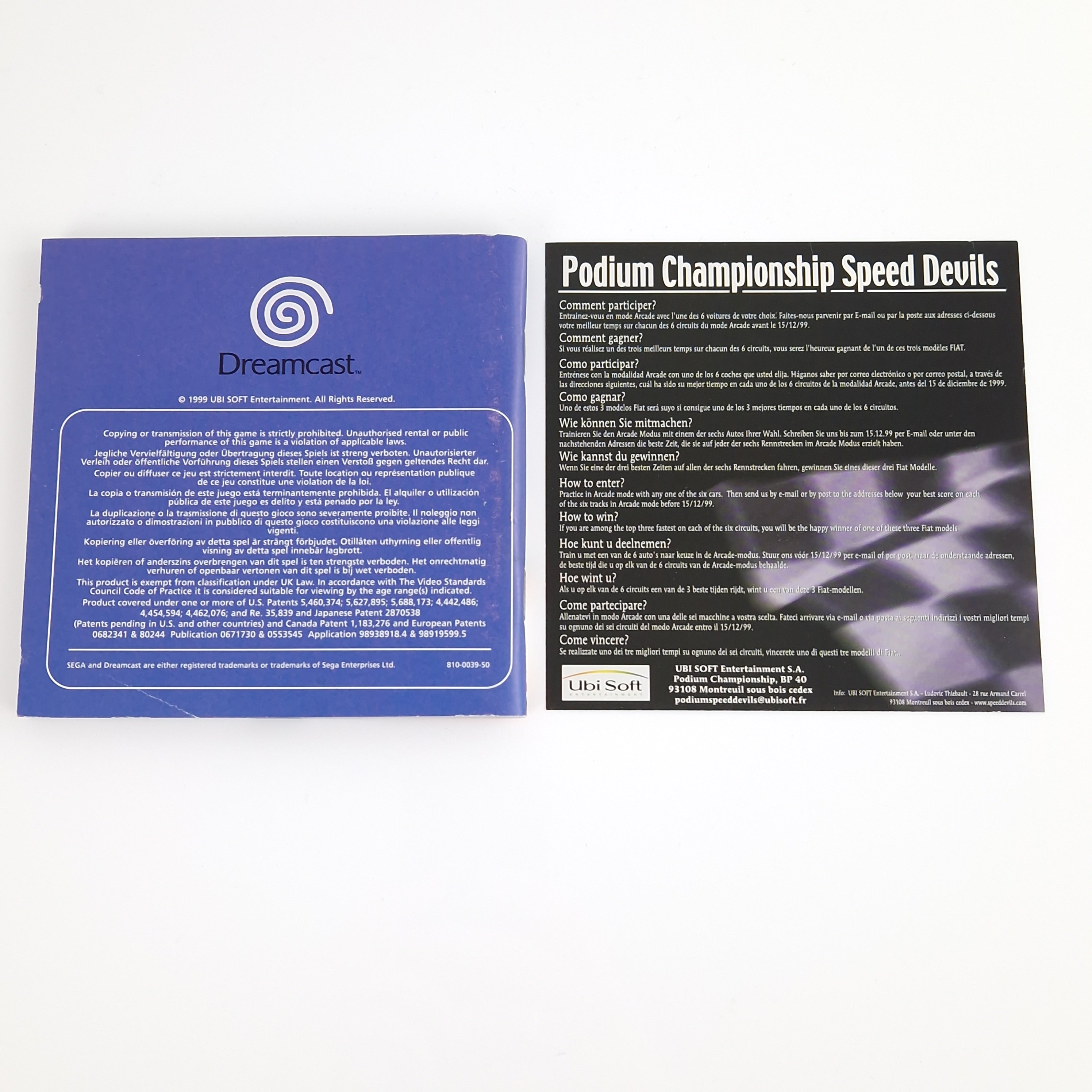 Sega Dreamcast Spiel – Speed Devils (PAL OVP CIB)