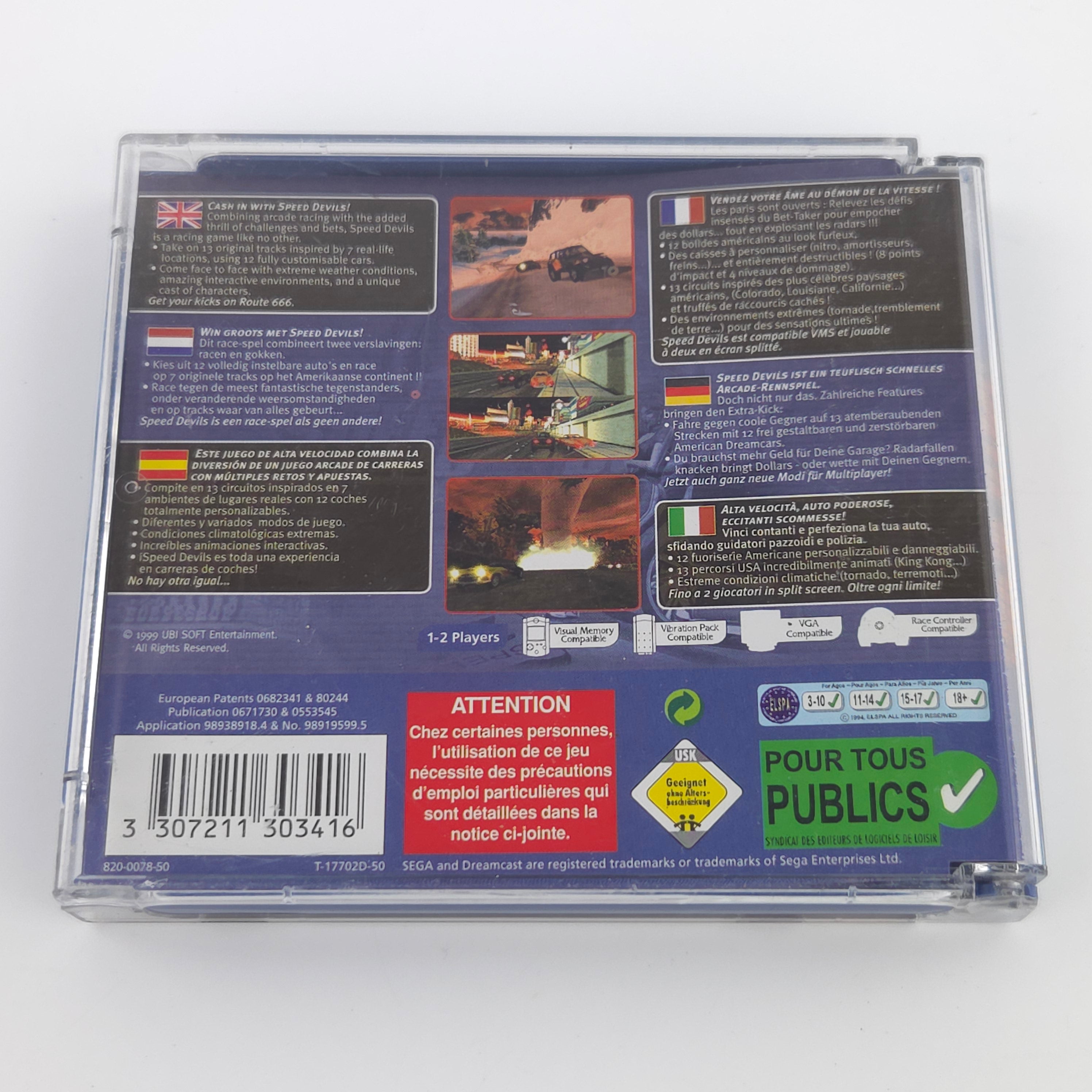 Sega Dreamcast Spiel Speed Devils OVP PAL Ubi Soft