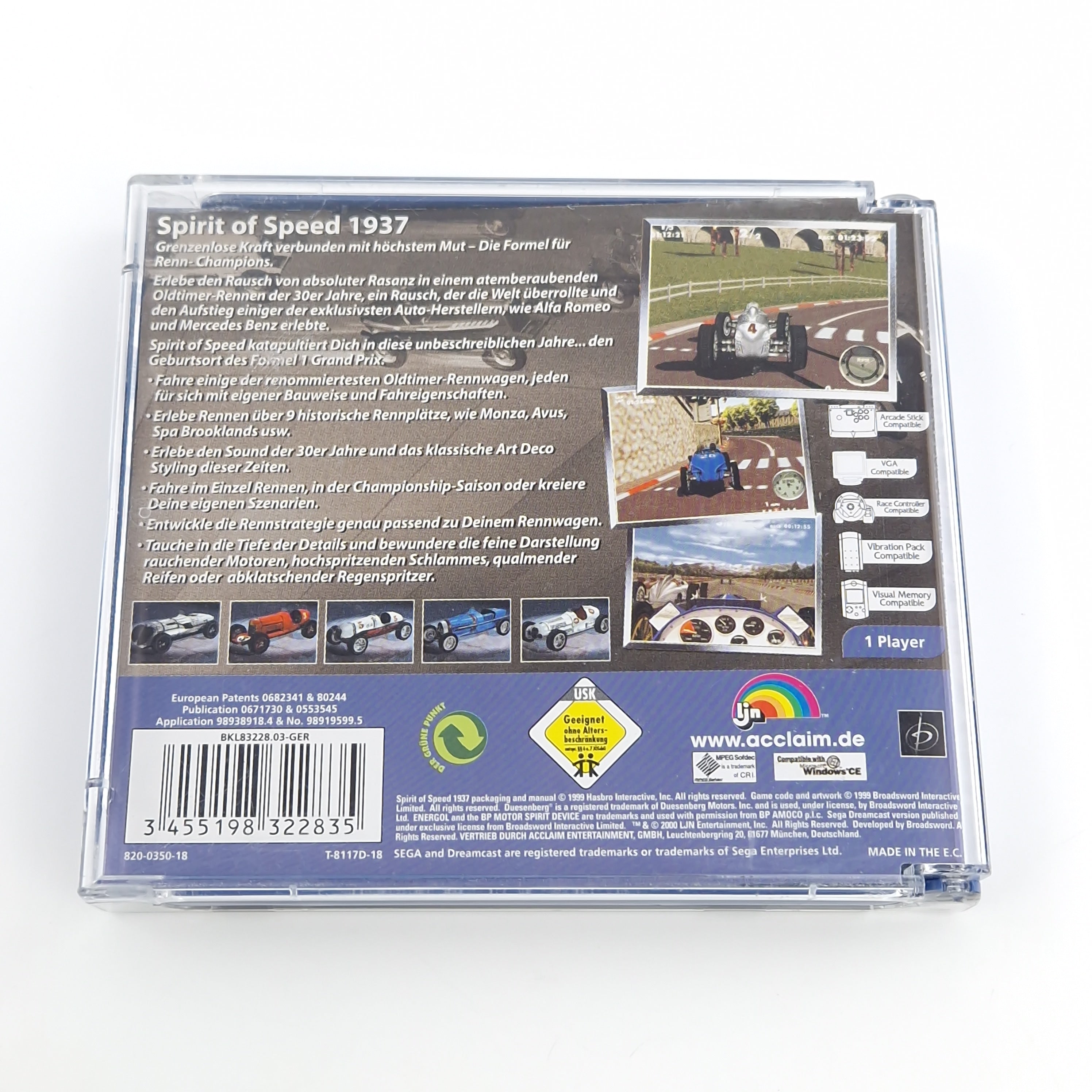 Sega Dreamcast Spiel – Spirit of Speed 1937 (OVP)