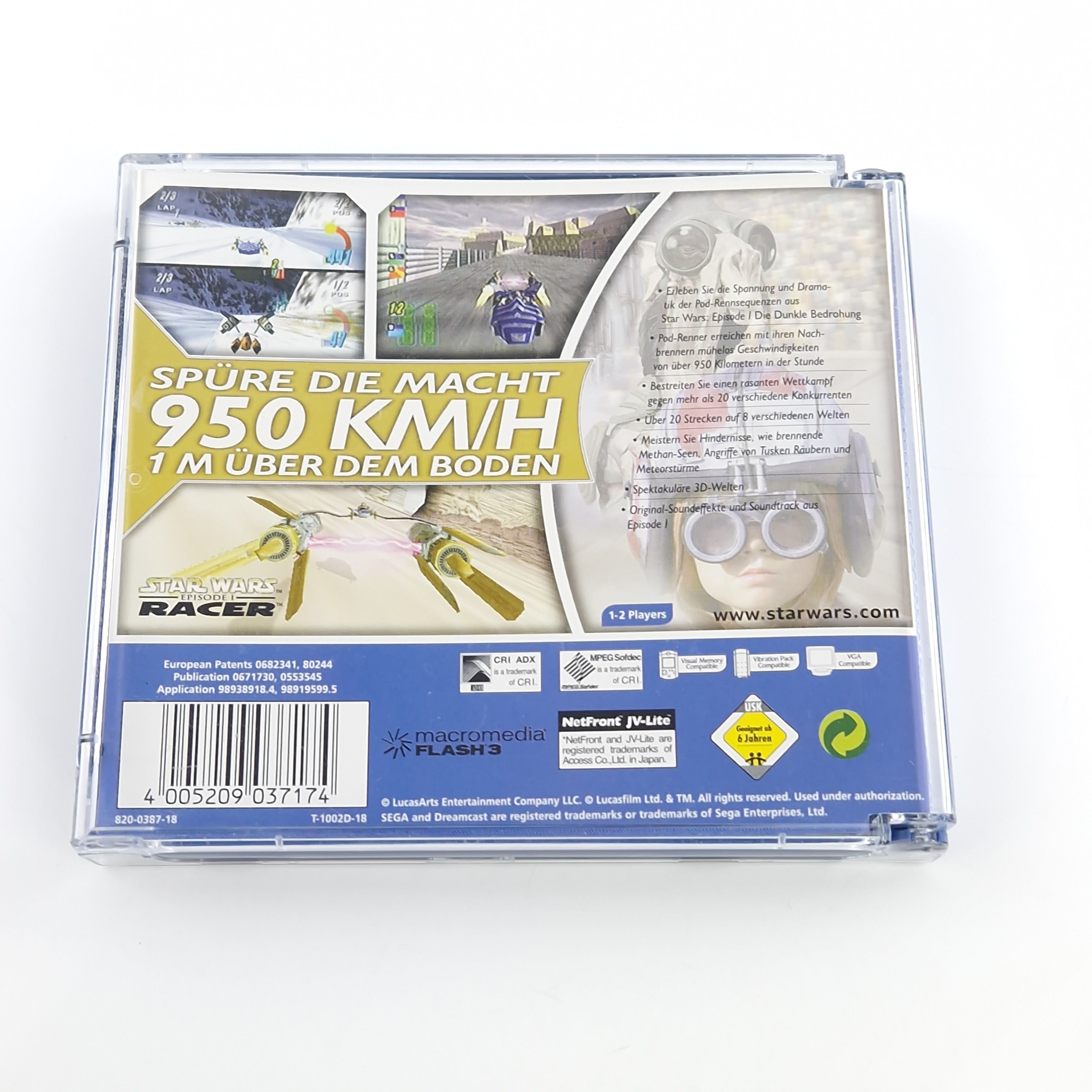 Sega Dreamcast Spiel – Star Wars Episode I Racer (PAL OVP)