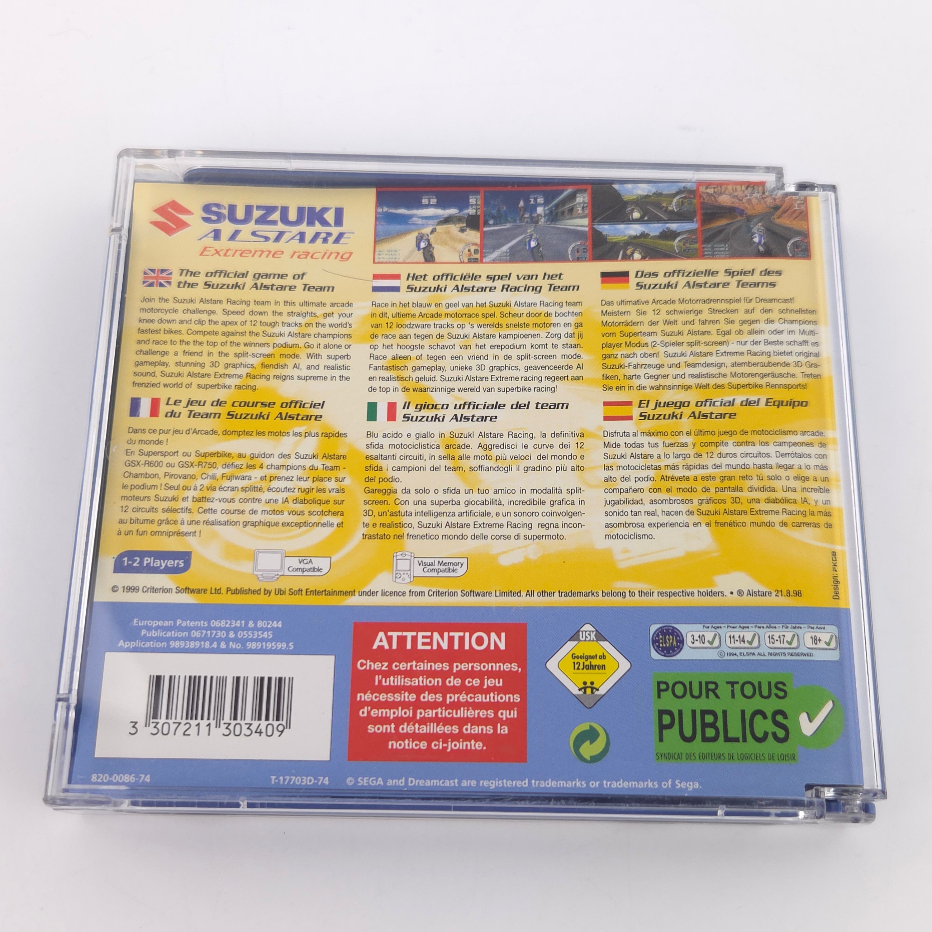 Sega Dreamcast Spiel Suzuki Alstare Racing DC OVP PAL