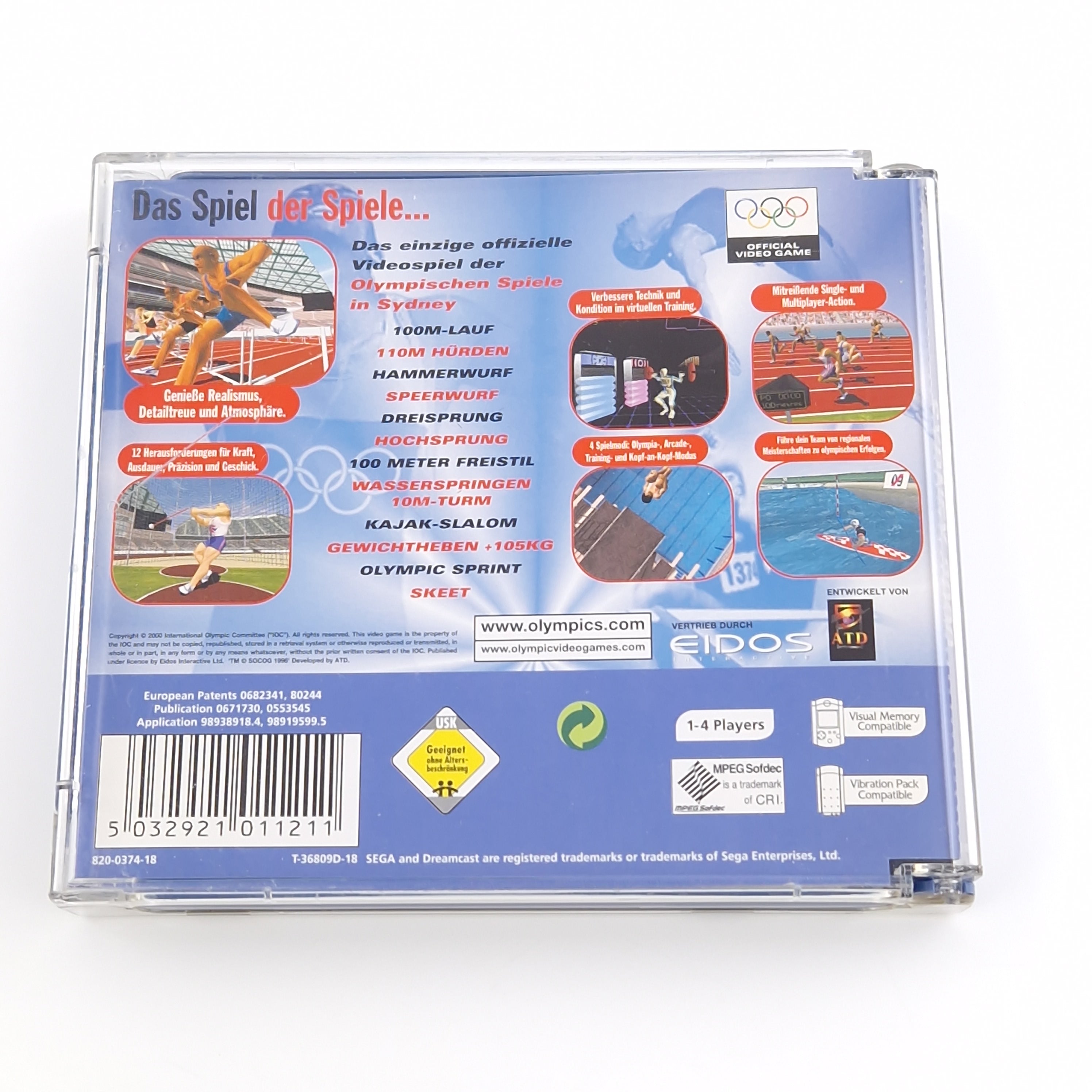 Sega Dreamcast Spiel – Sydney 2000 (PAL OVP Anleitung)