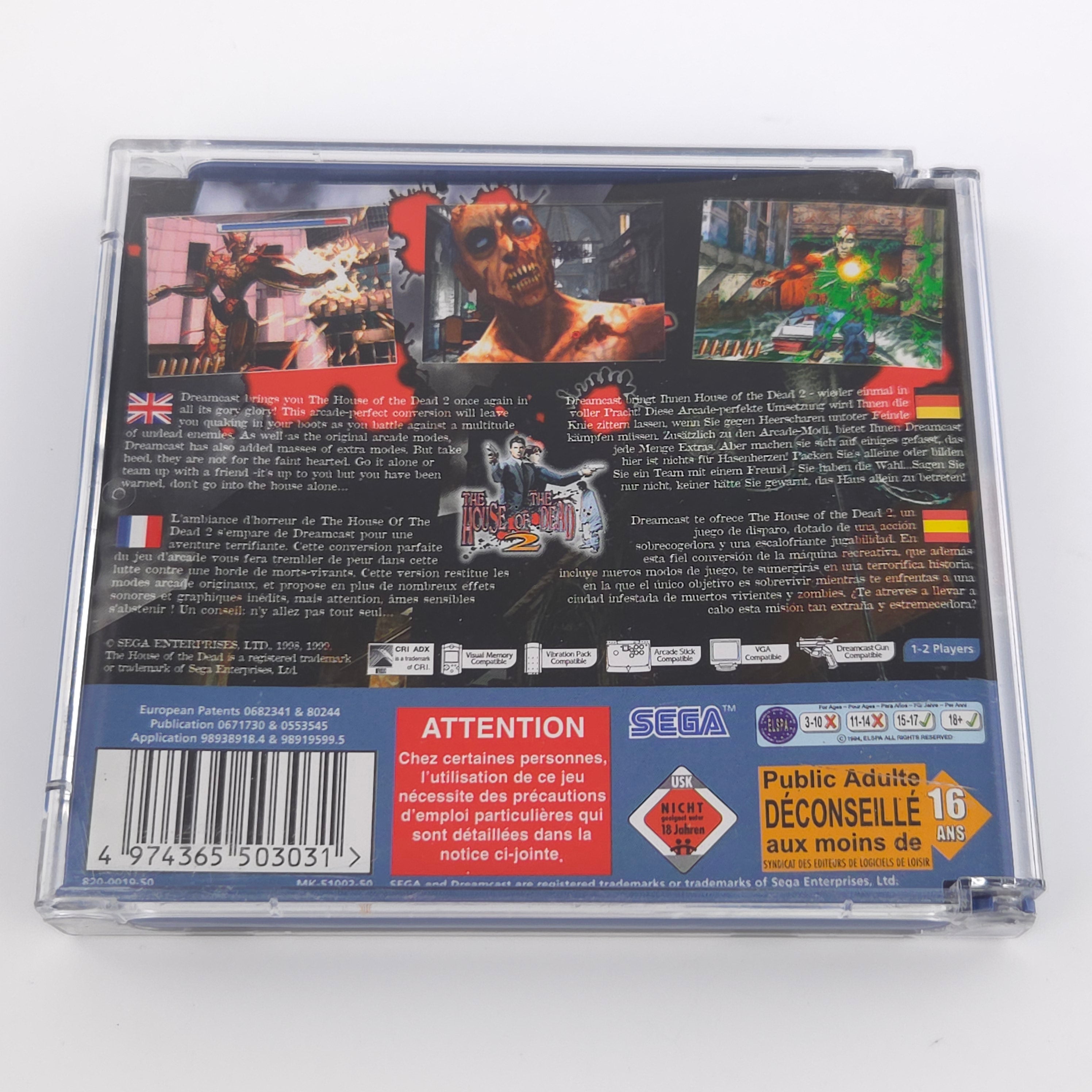 Sega Dreamcast Spiel The House of the Dead 2 OVP PAL USK18