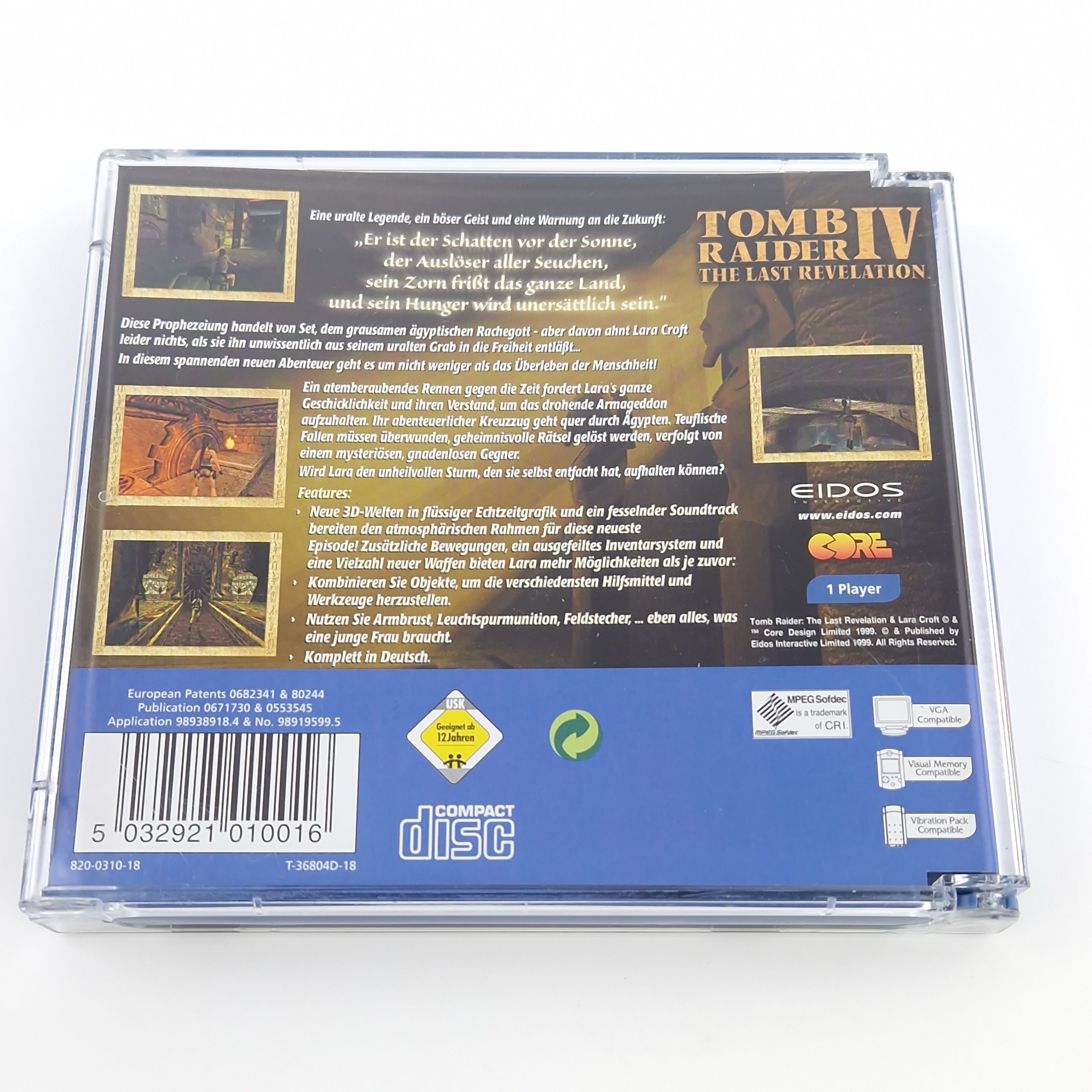 Sega Dreamcast Spiel – Tomb Raider IV The Last Revelation OVP