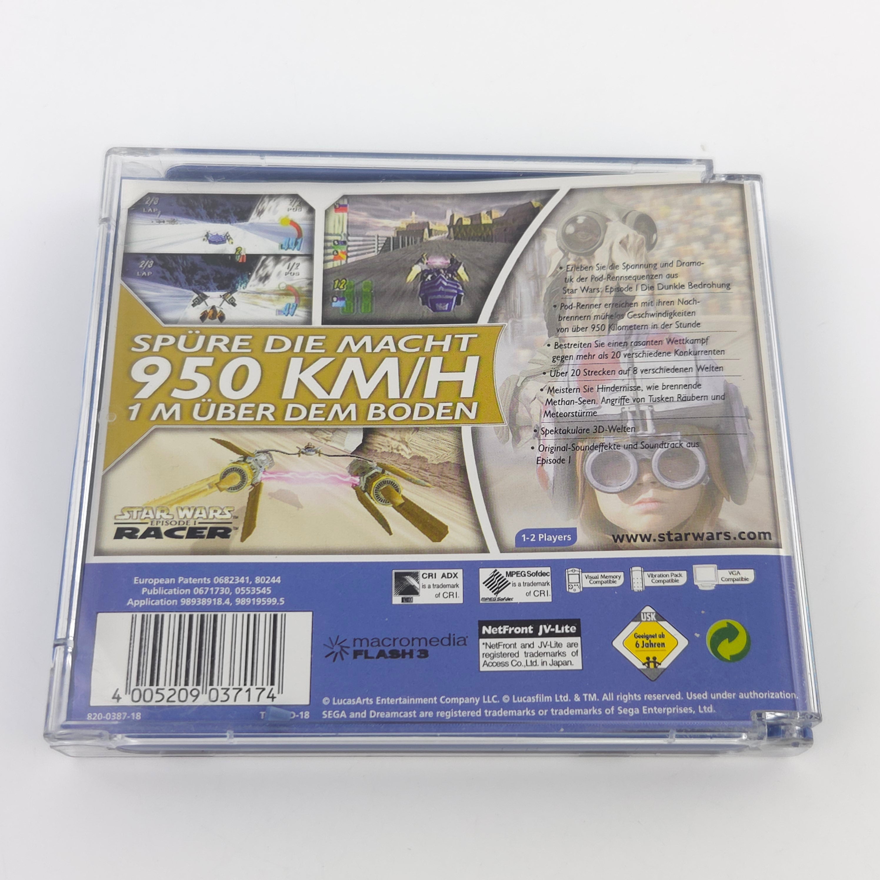 Sega Dreamcast Spiel – Star Wars Episode I Racer (PAL)