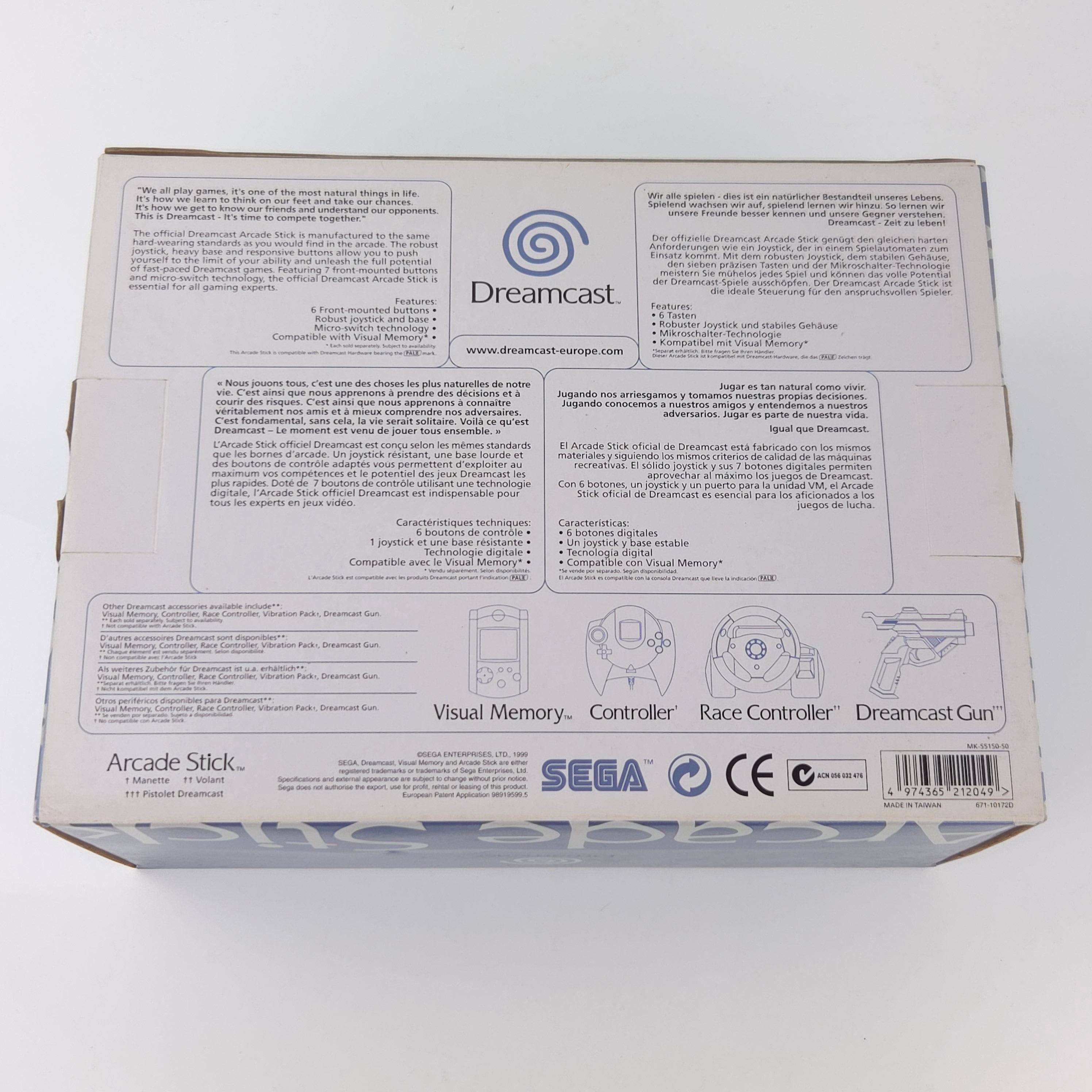 Sega Dreamcast Arcade Stick Zubehör OVP PAL