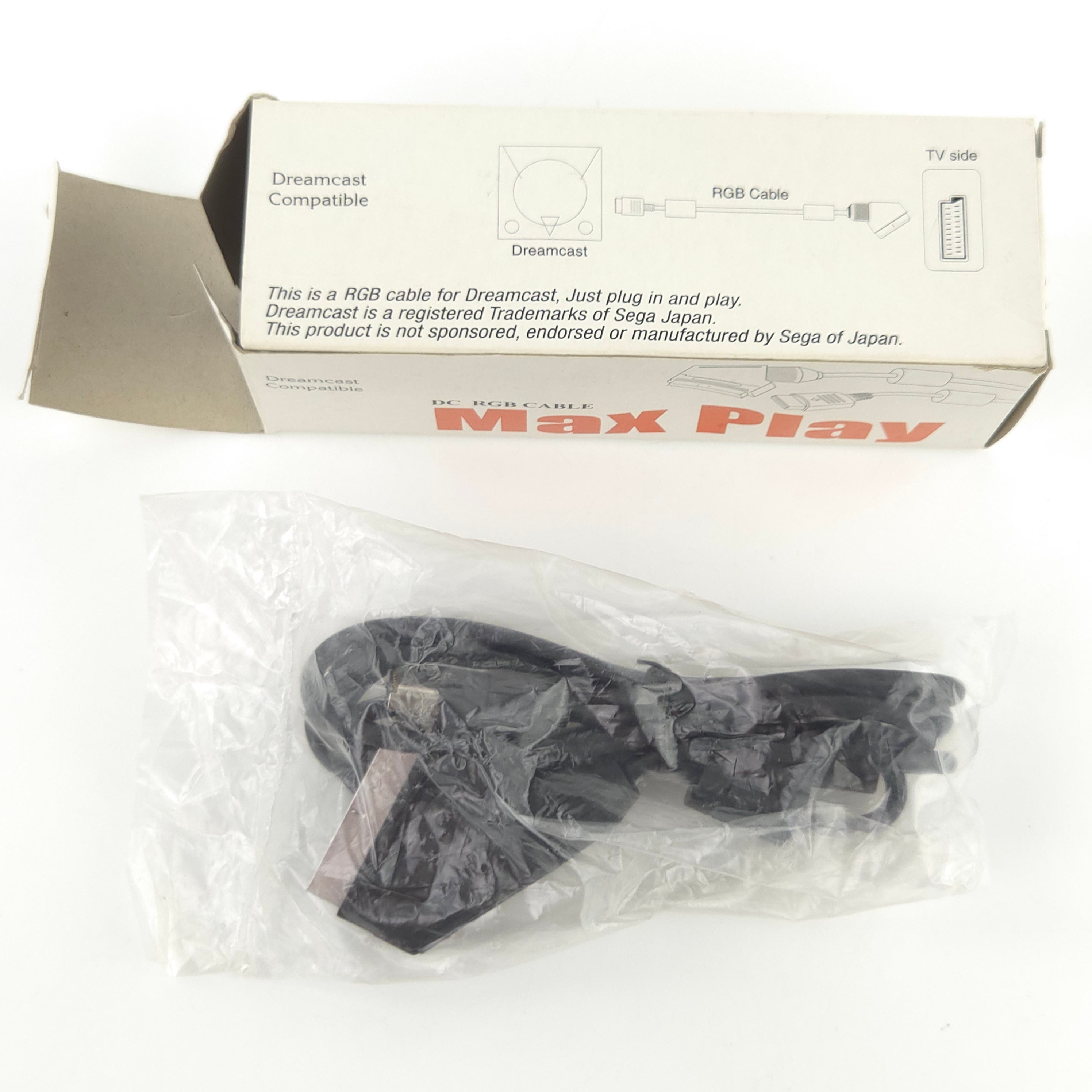 Sega Dreamcast Zubehör: DC RGB Cable MAX Play Drittanbieter Kabel NEU (OVP PAL)