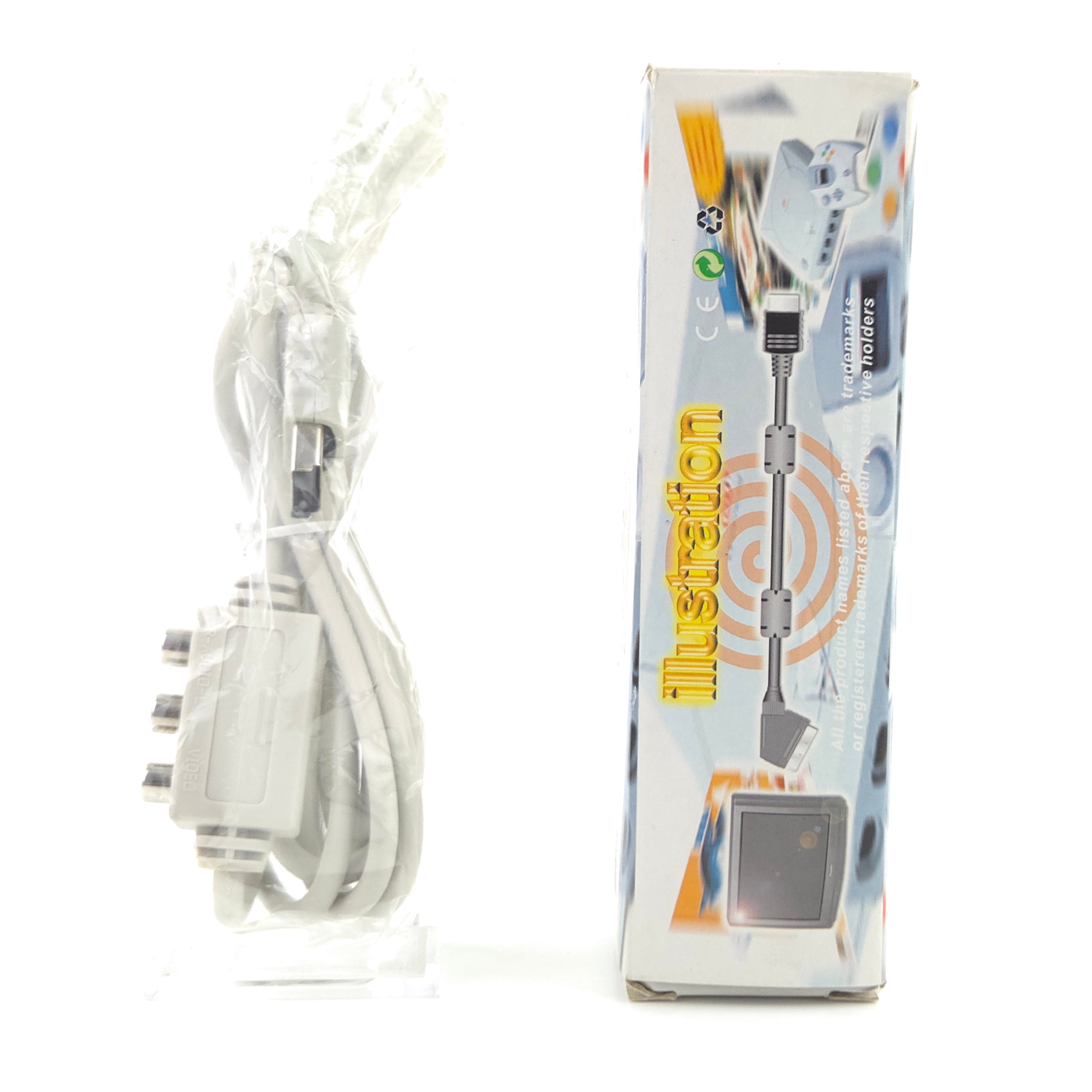 Sega Dreamcast Zubehör: DC RGB Scart Cable Drittanbieter Kabel NEU (OVP PAL)