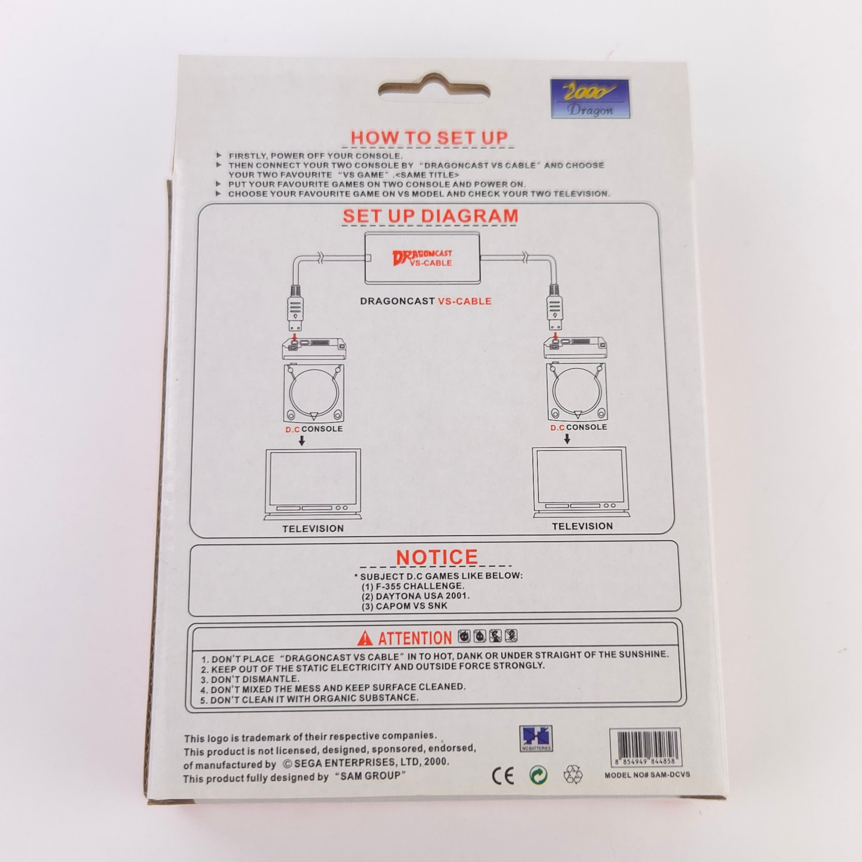 Sega Dreamcast Zubehör Dragoncast V.S-Cable Neu OVP