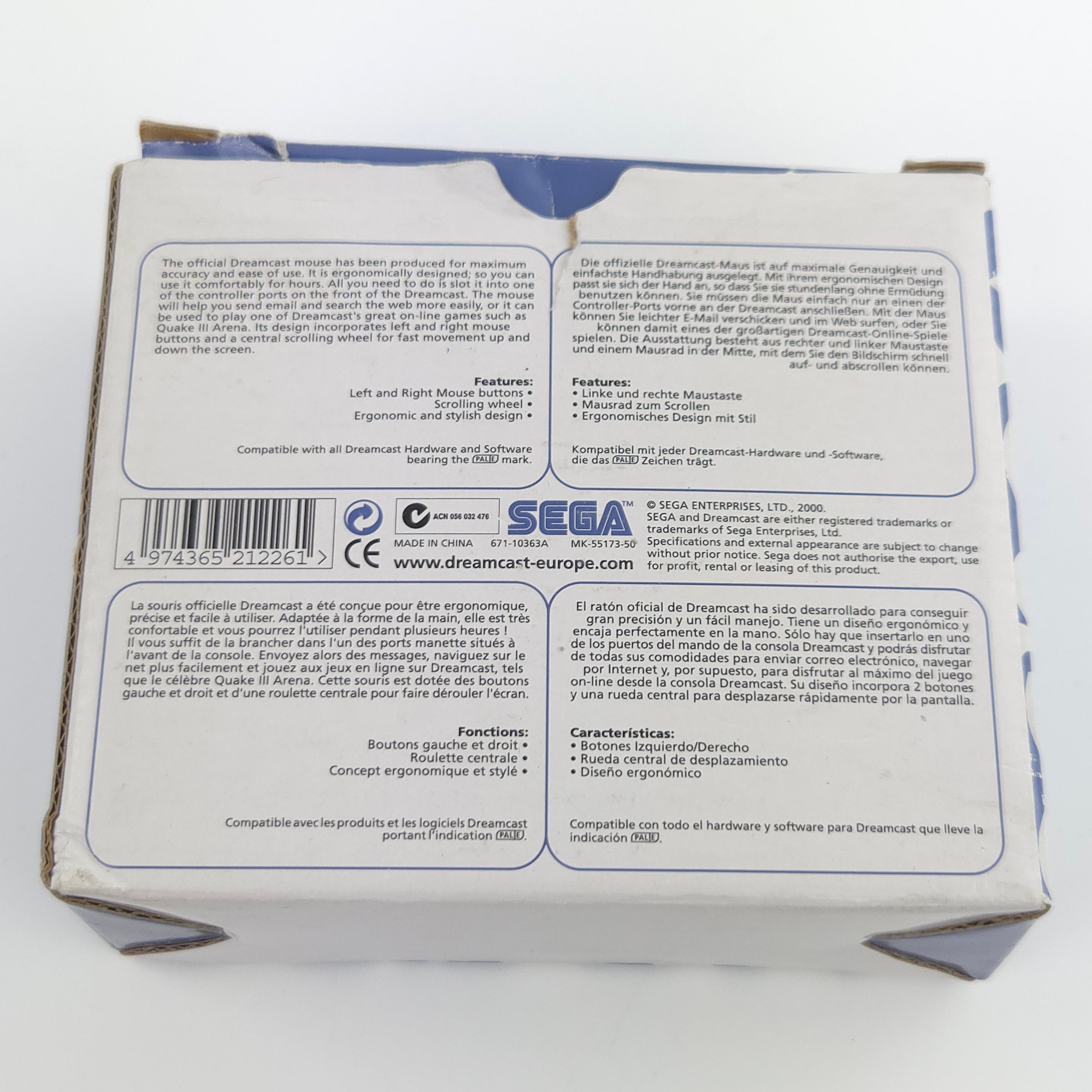 Sega Dreamcast Zubehör – Mouse Controller (OVP)