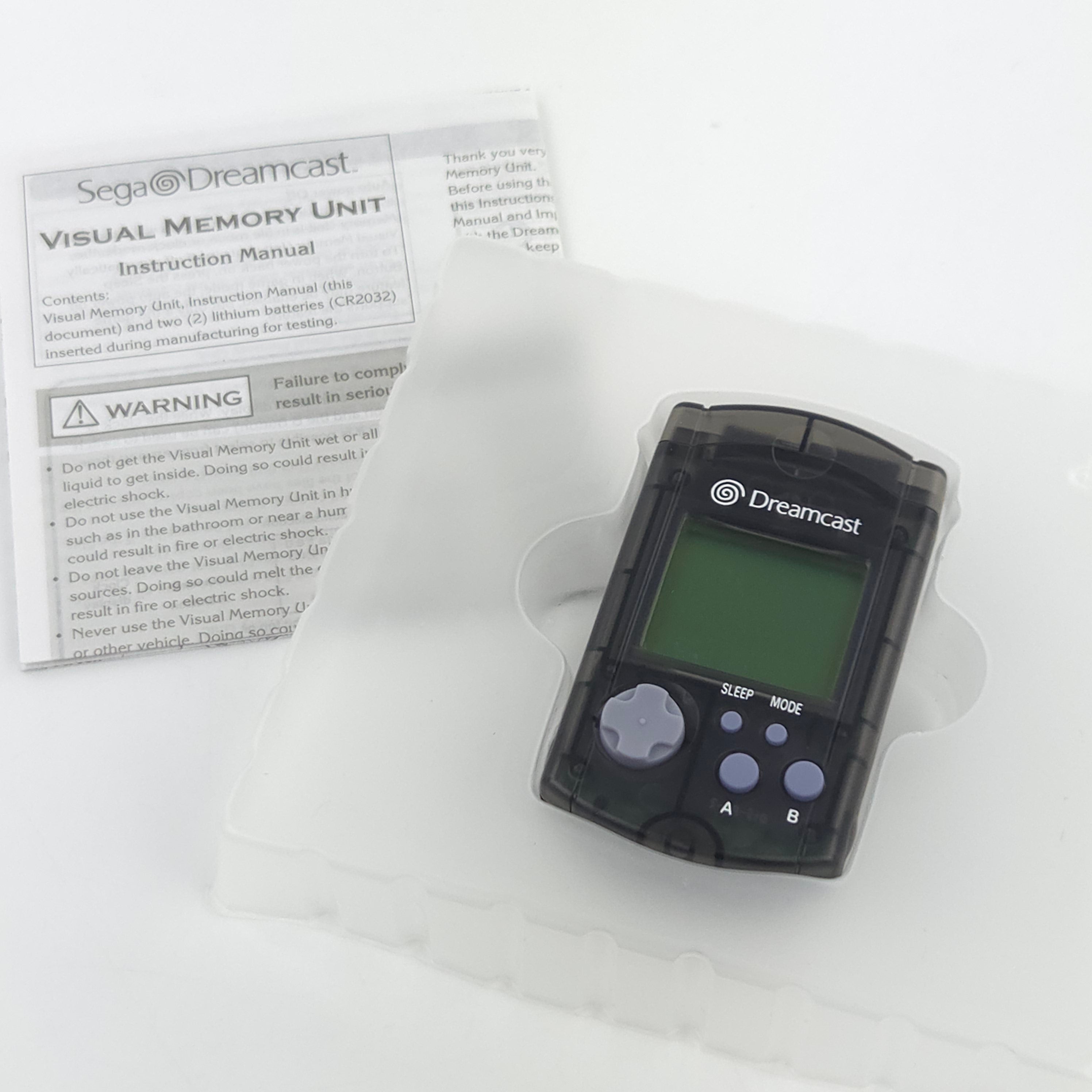 Sega Dreamcast Zubehör – Original VMU Transparent Schwarz