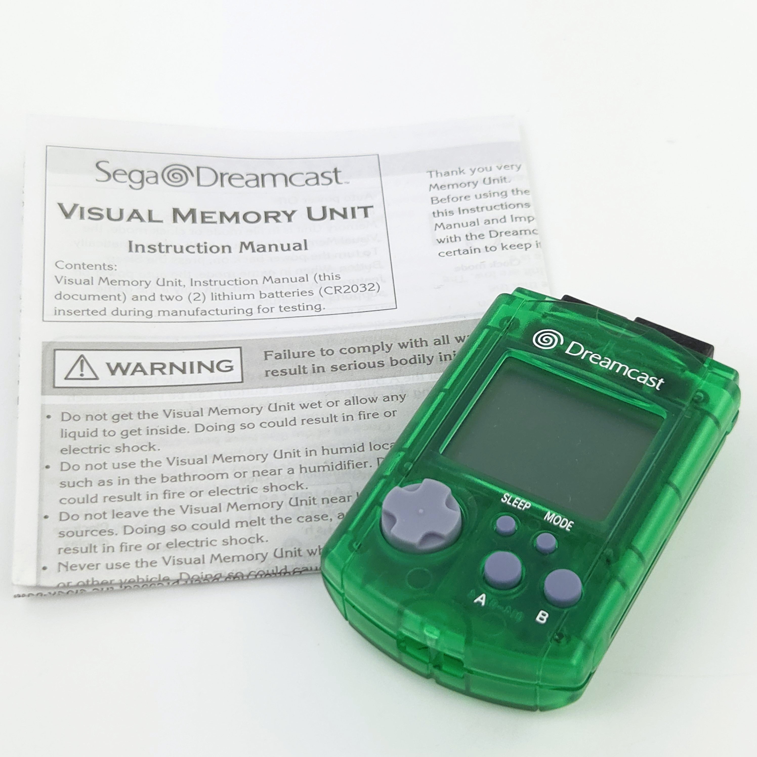 Sega Dreamcast Zubehör – Original VMU Transparent Grün