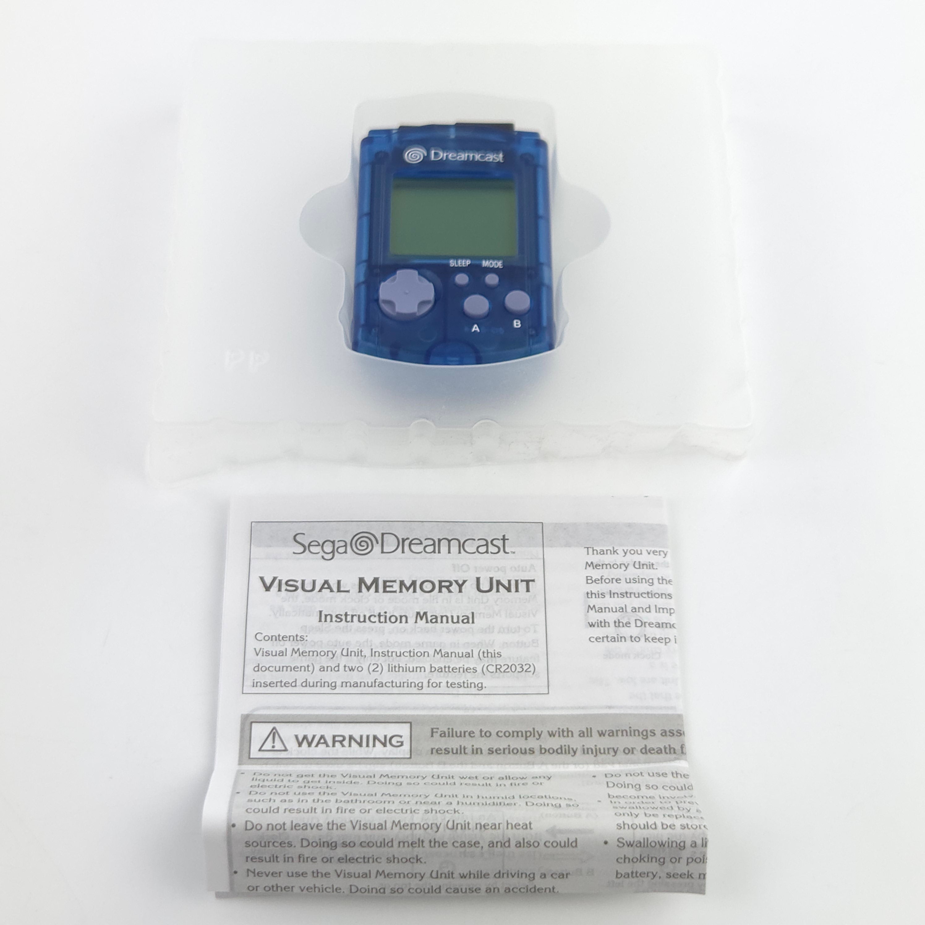 Sega Dreamcast Zubehör – Visual Memory Unit Blau OVP