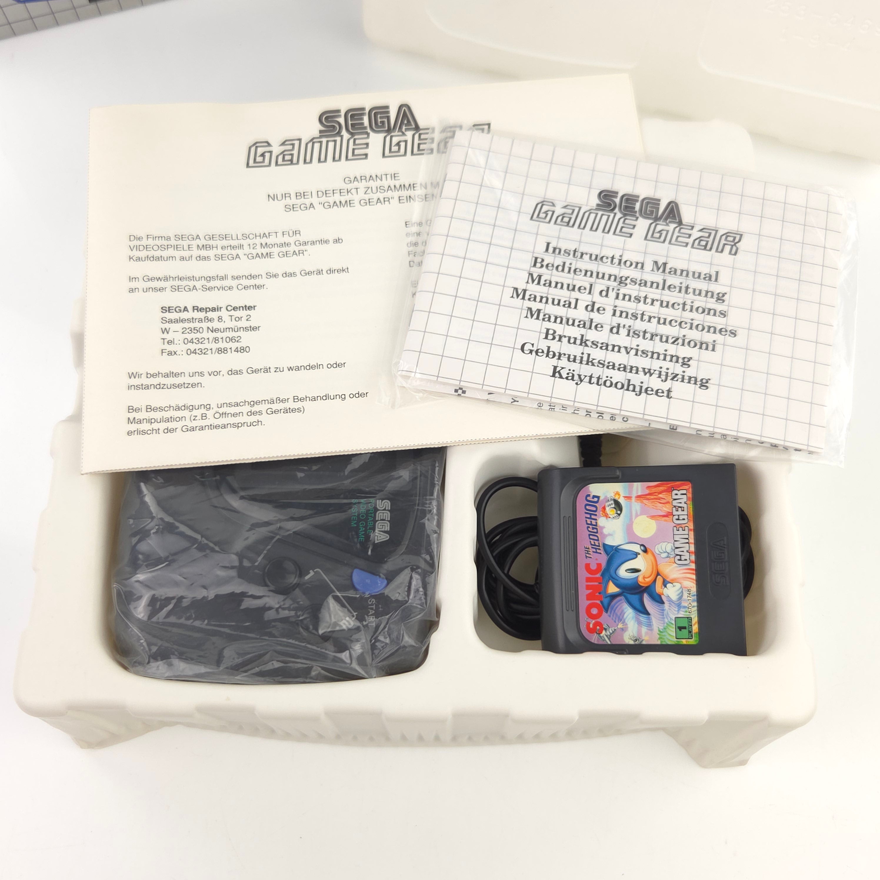 Sega Game Gear Konsole Set Defekt Sonic OVP PAL