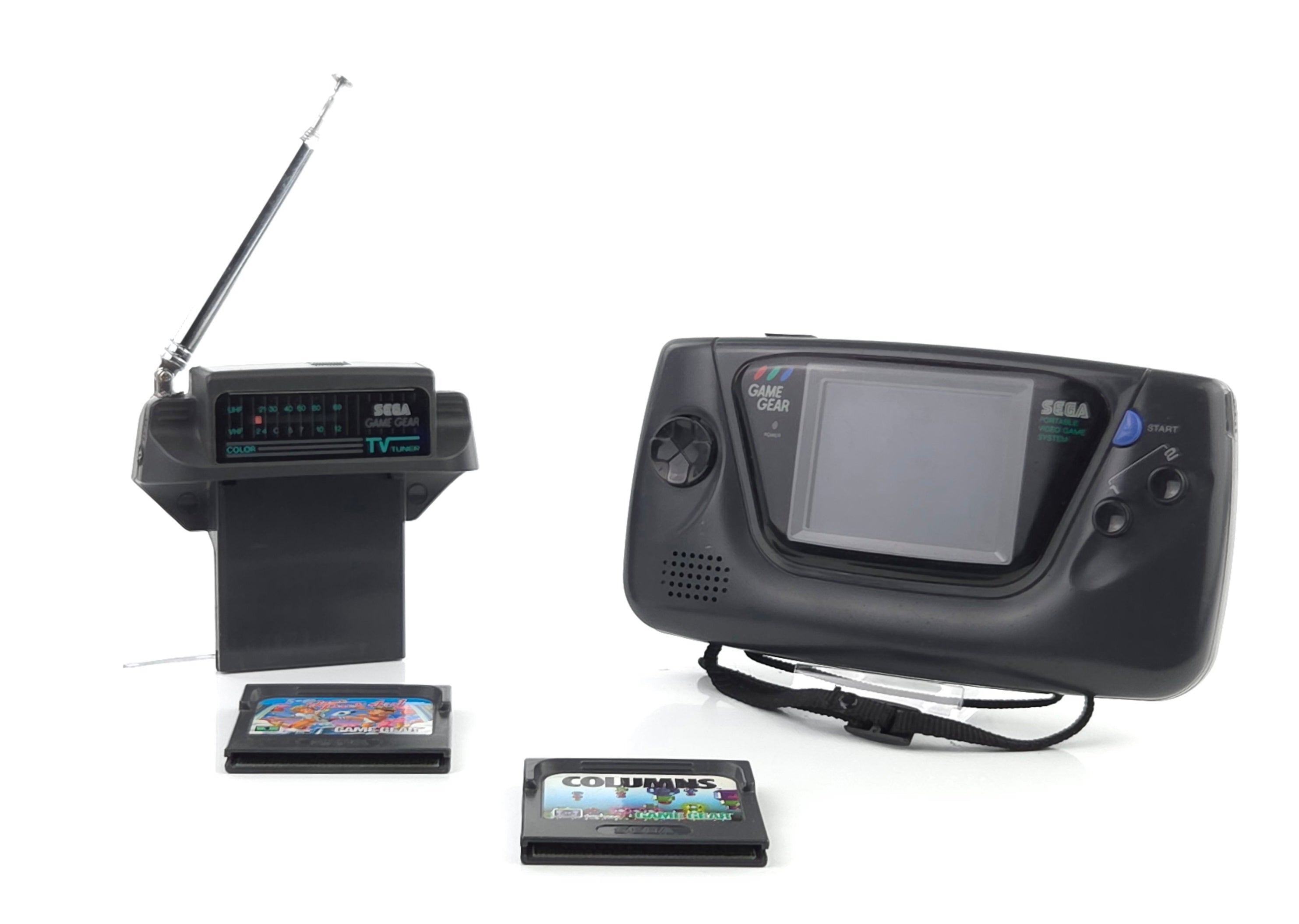 Sega Game Gear Konsole TV Tuner 2 Spiele teildefekt