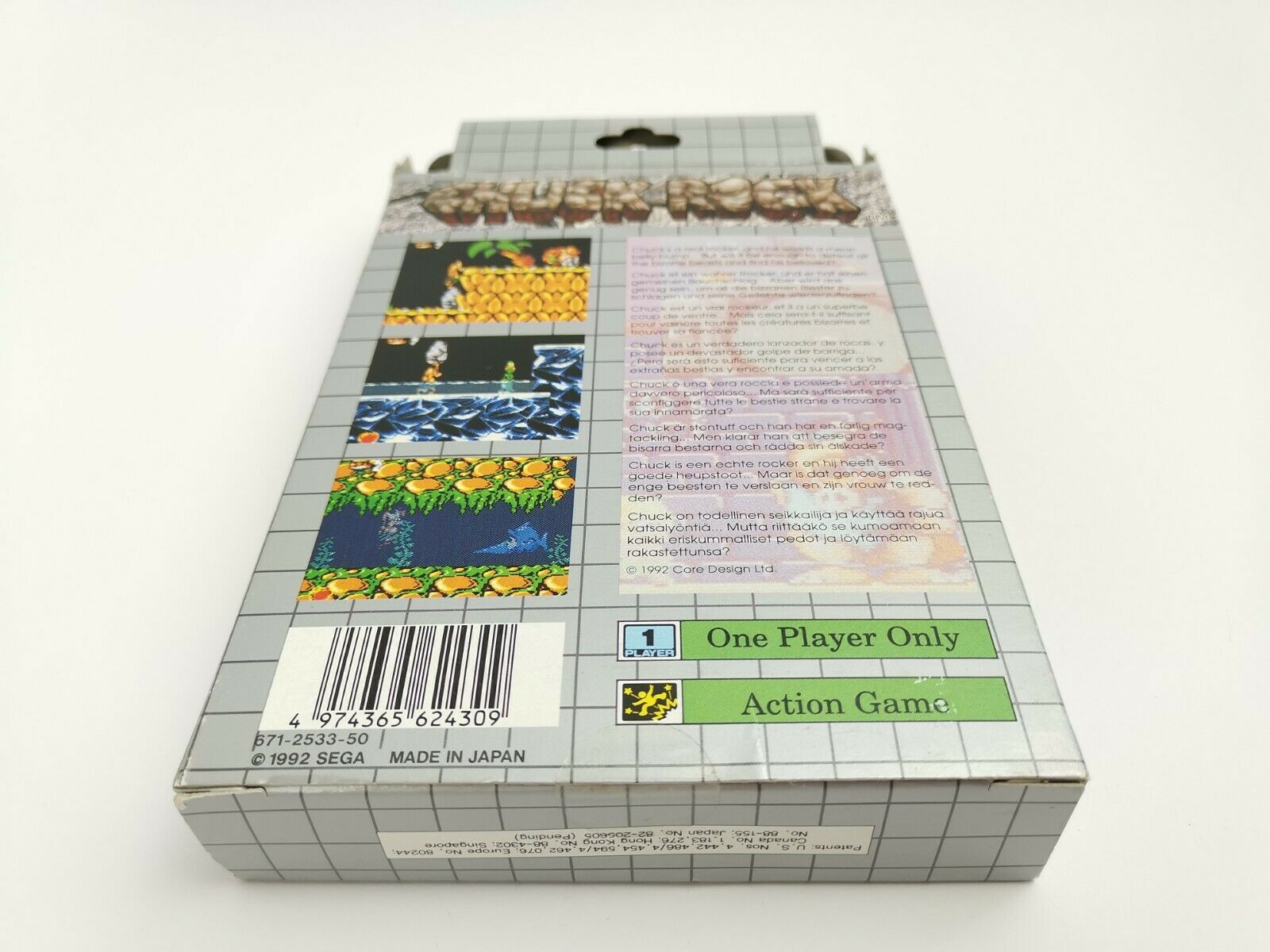 Sega Game Gear Spiel – Chuck Rock OVP PAL