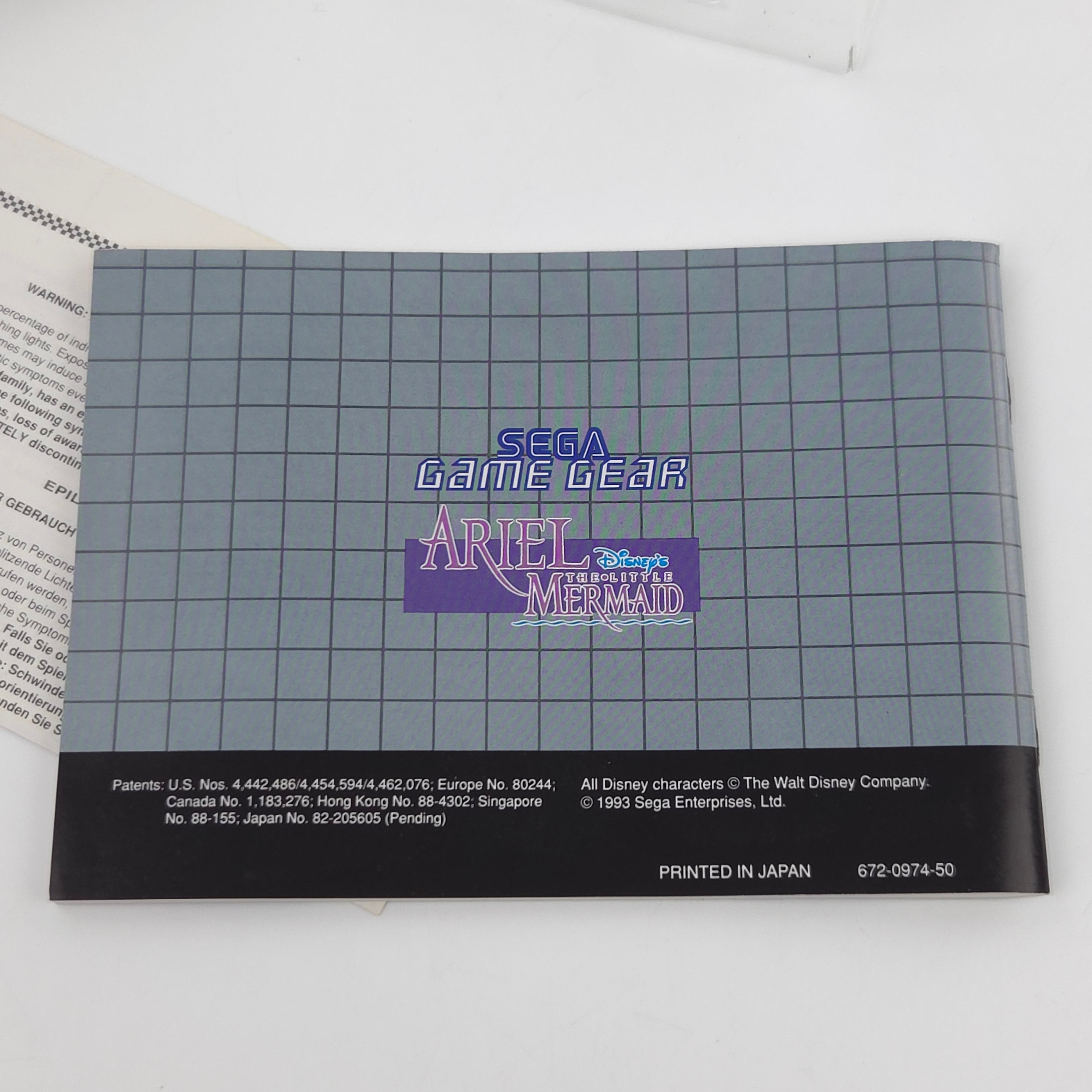 Sega Game Gear Spiel – Disneys Ariel OVP (PAL)