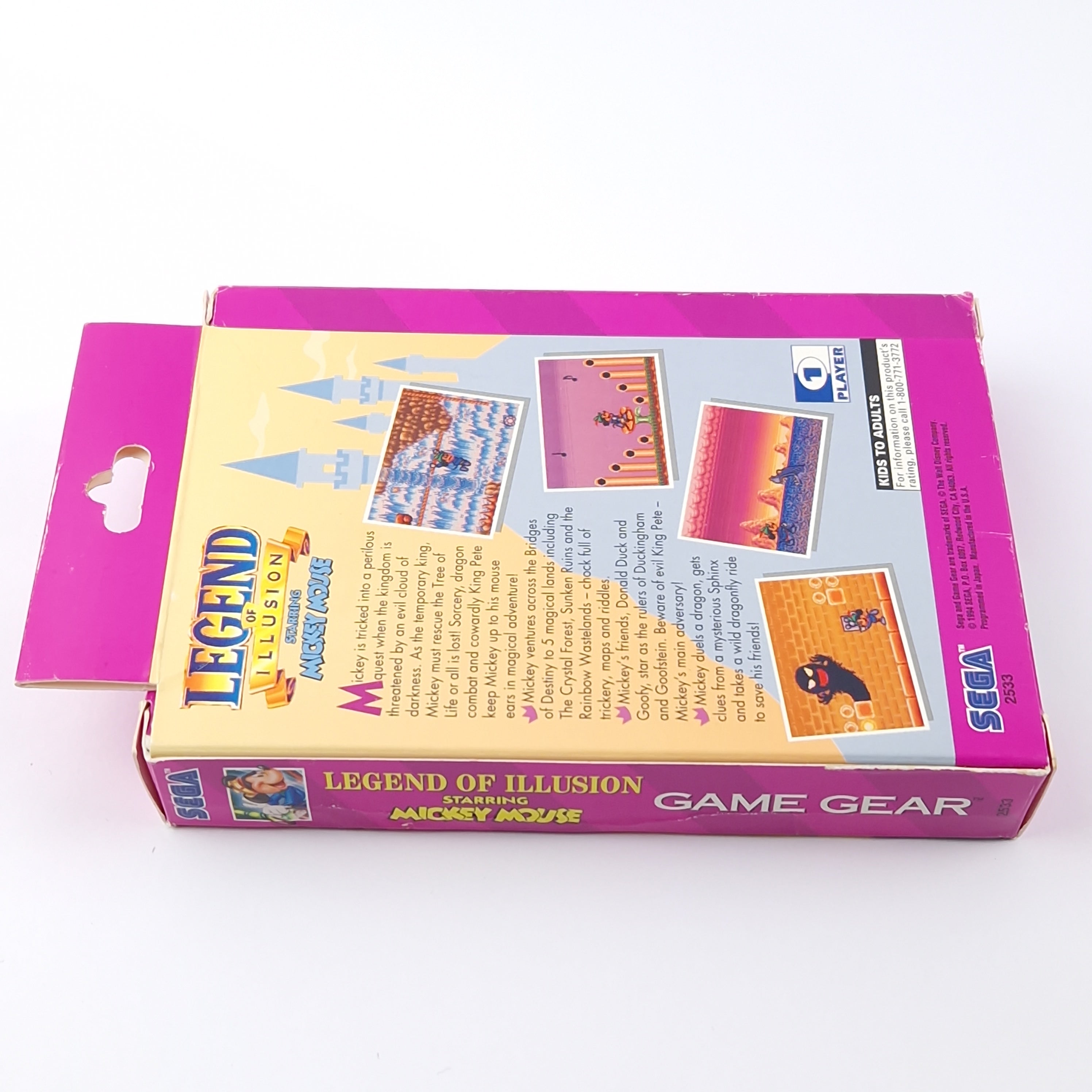 Sega Game Gear Spiel: Legend of illusion starring Mickey Mouse - OVP Modul USA