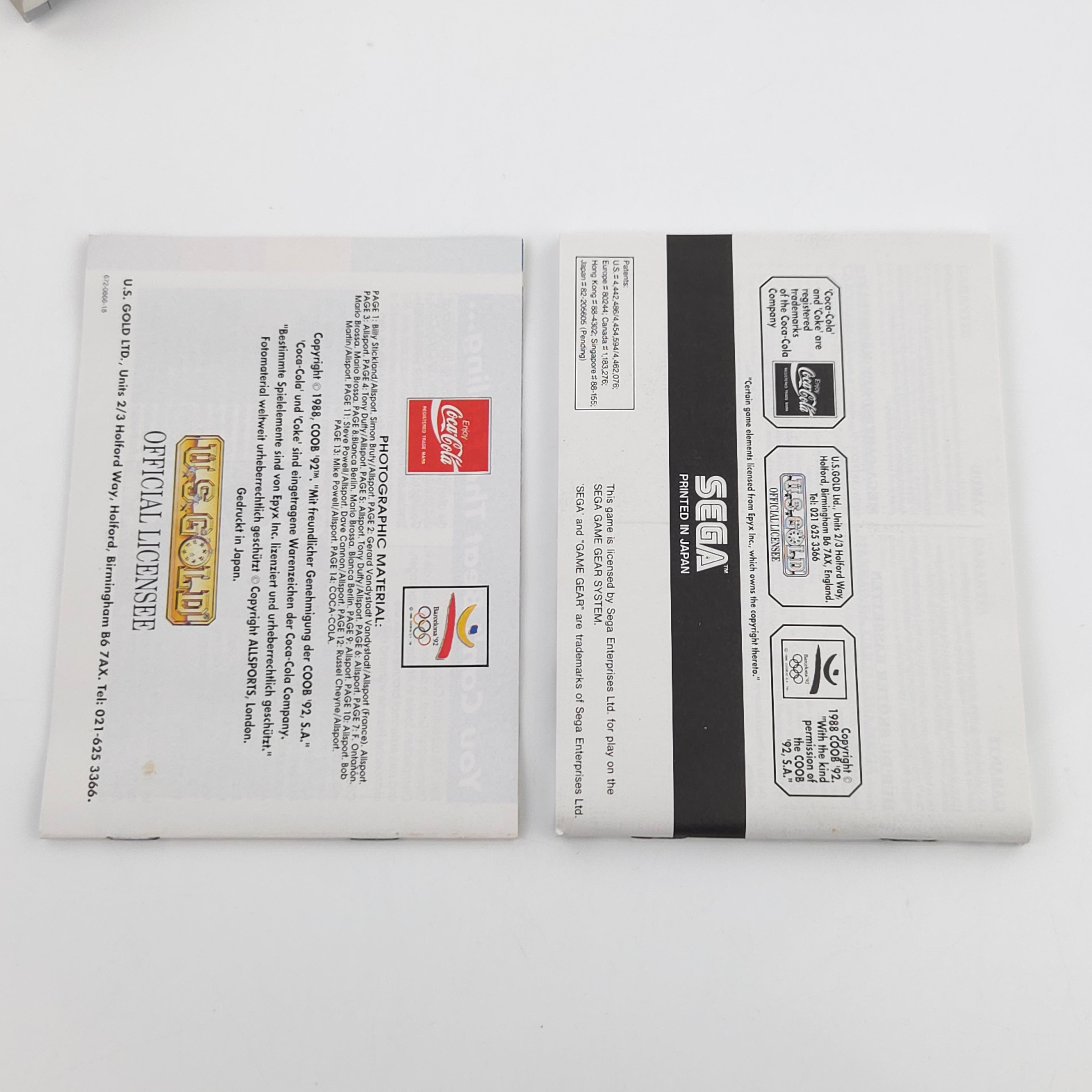 Sega Game Gear Spiel – Olympic Gold Barcelona 92 OVP