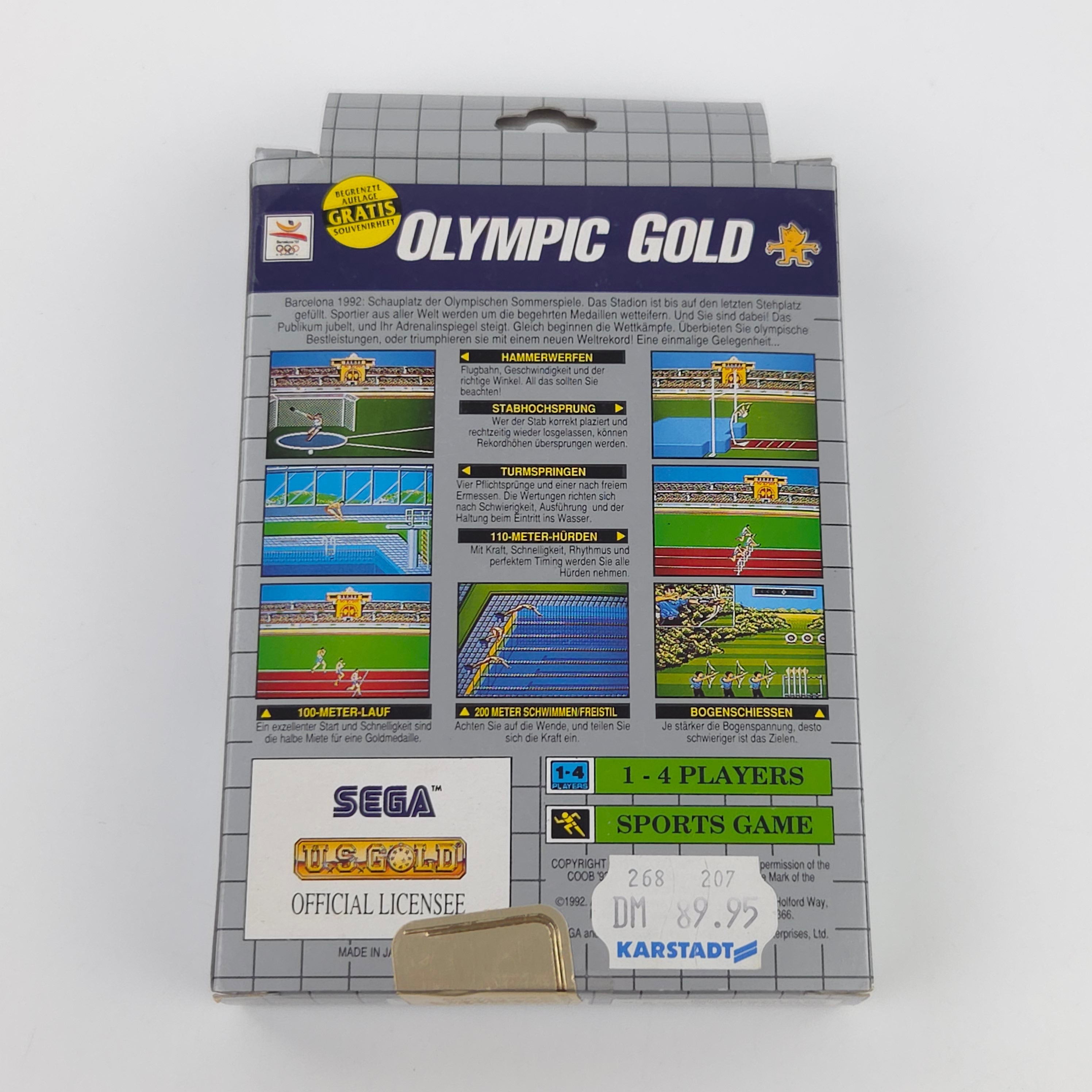 Sega Game Gear Spiel – Olympic Gold Barcelona 92 OVP