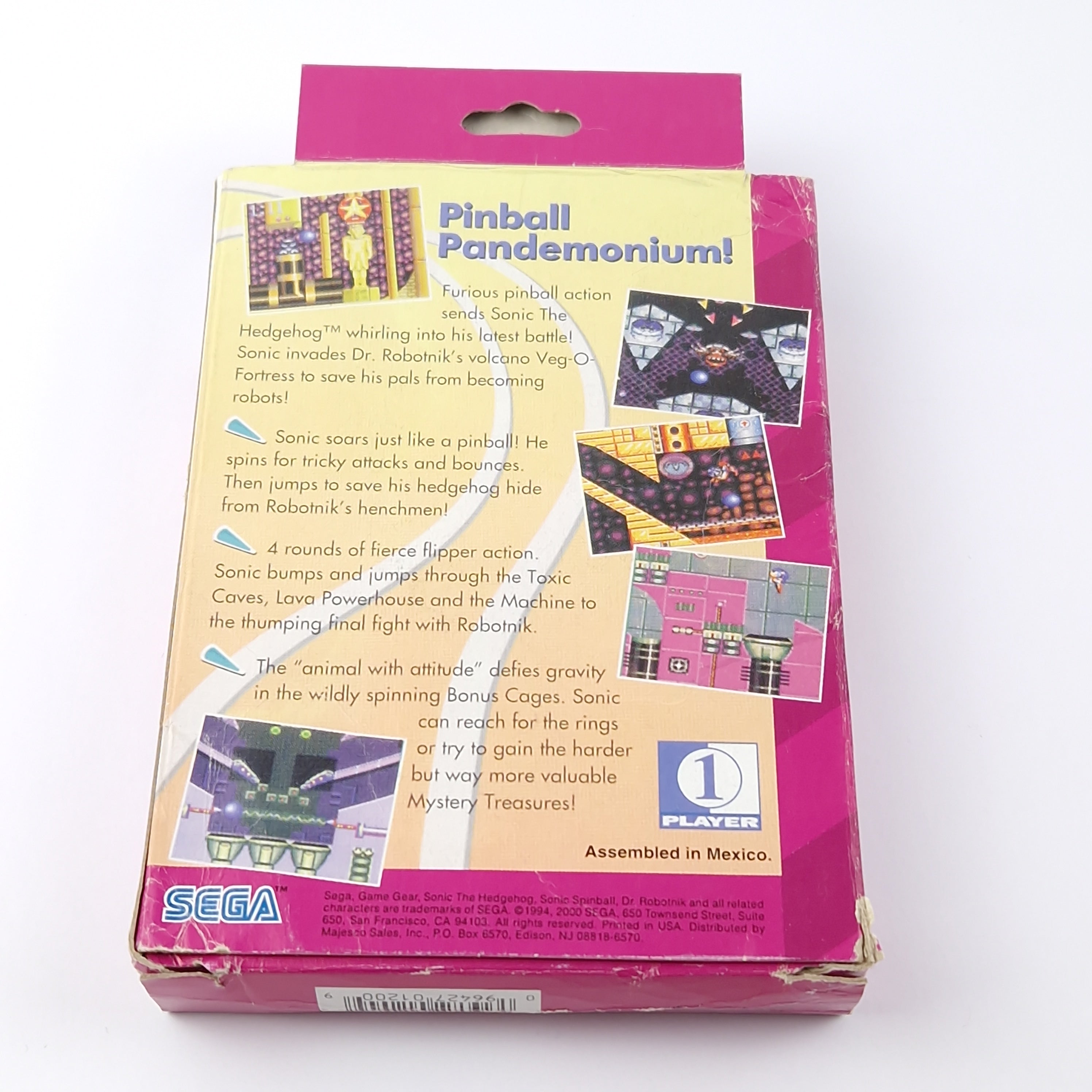 Sega Game Gear Spiel: Sonic The Hedgehog Spinball - OVP Anleitung Modul USA