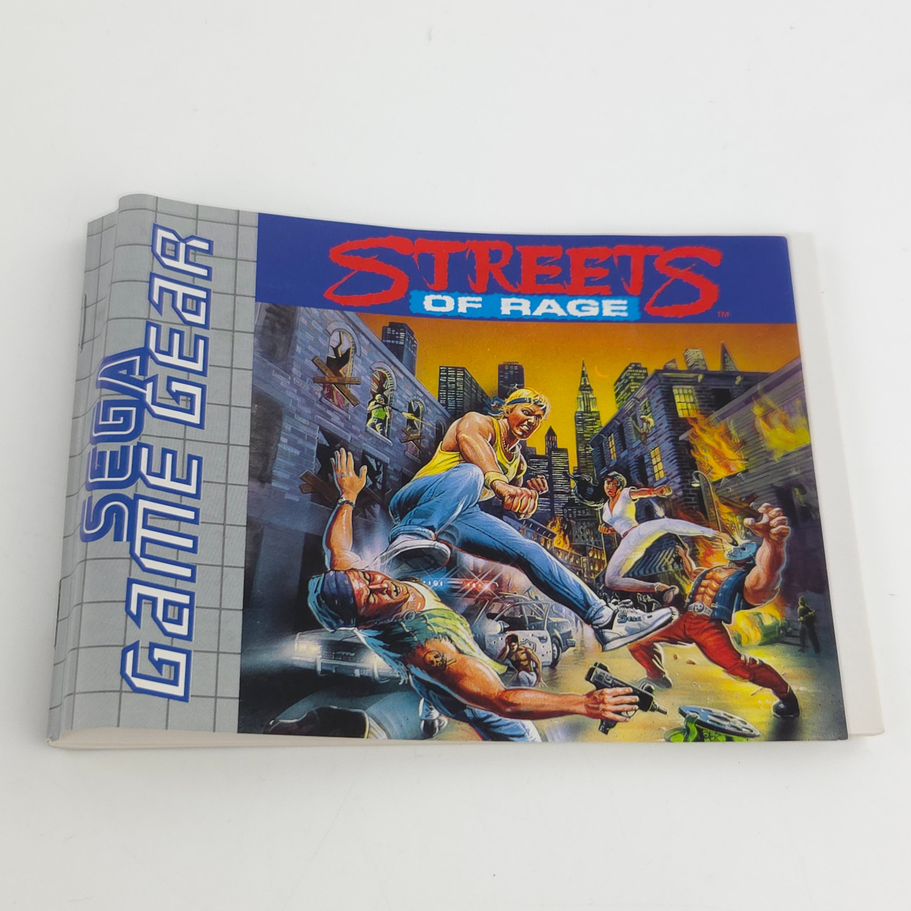 Sega Game Gear Spiel: Streets of Rage - Modul Anleitung OVP (PAL EUR 1992)