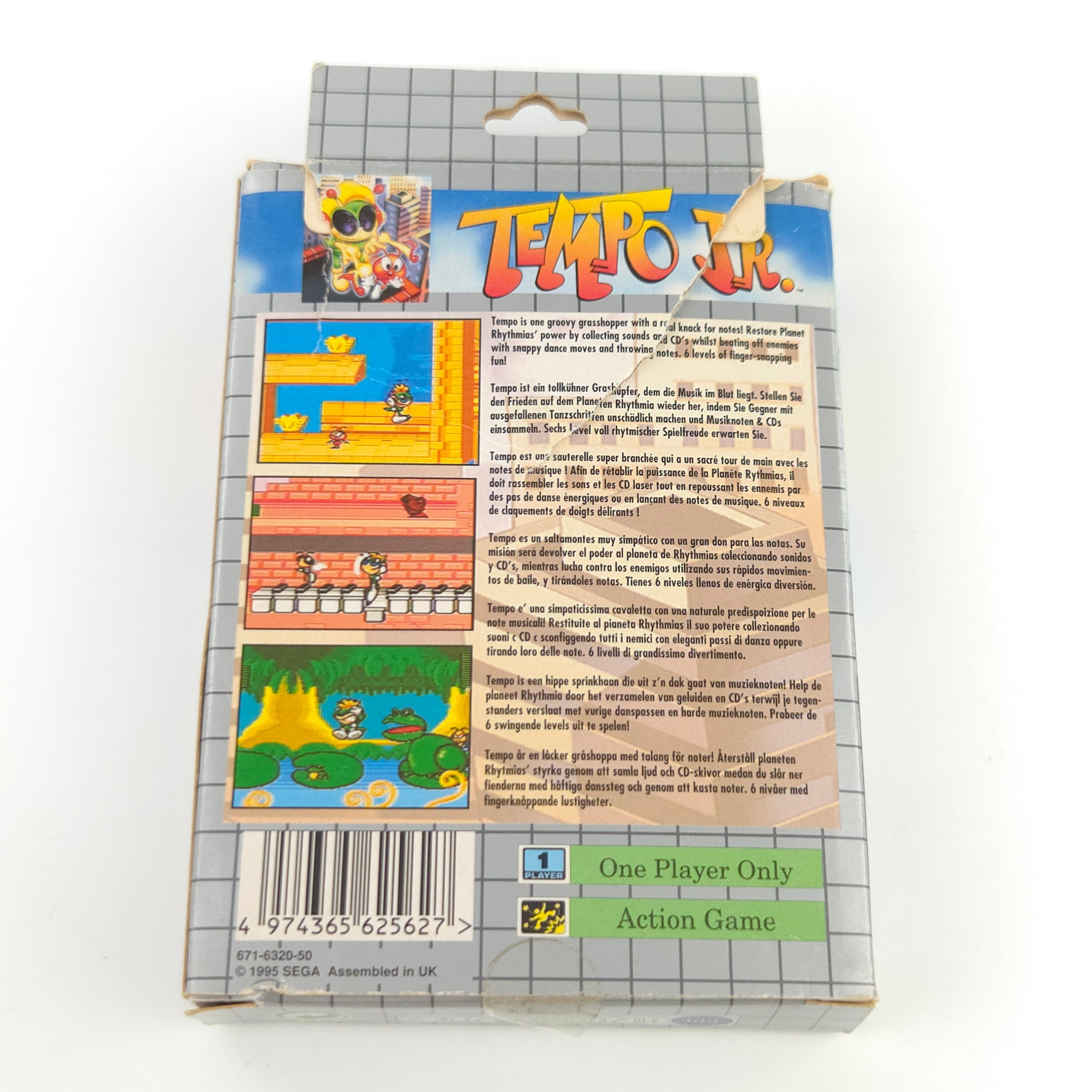 Sega Game Gear Spiel Tempo JR OVP PAL