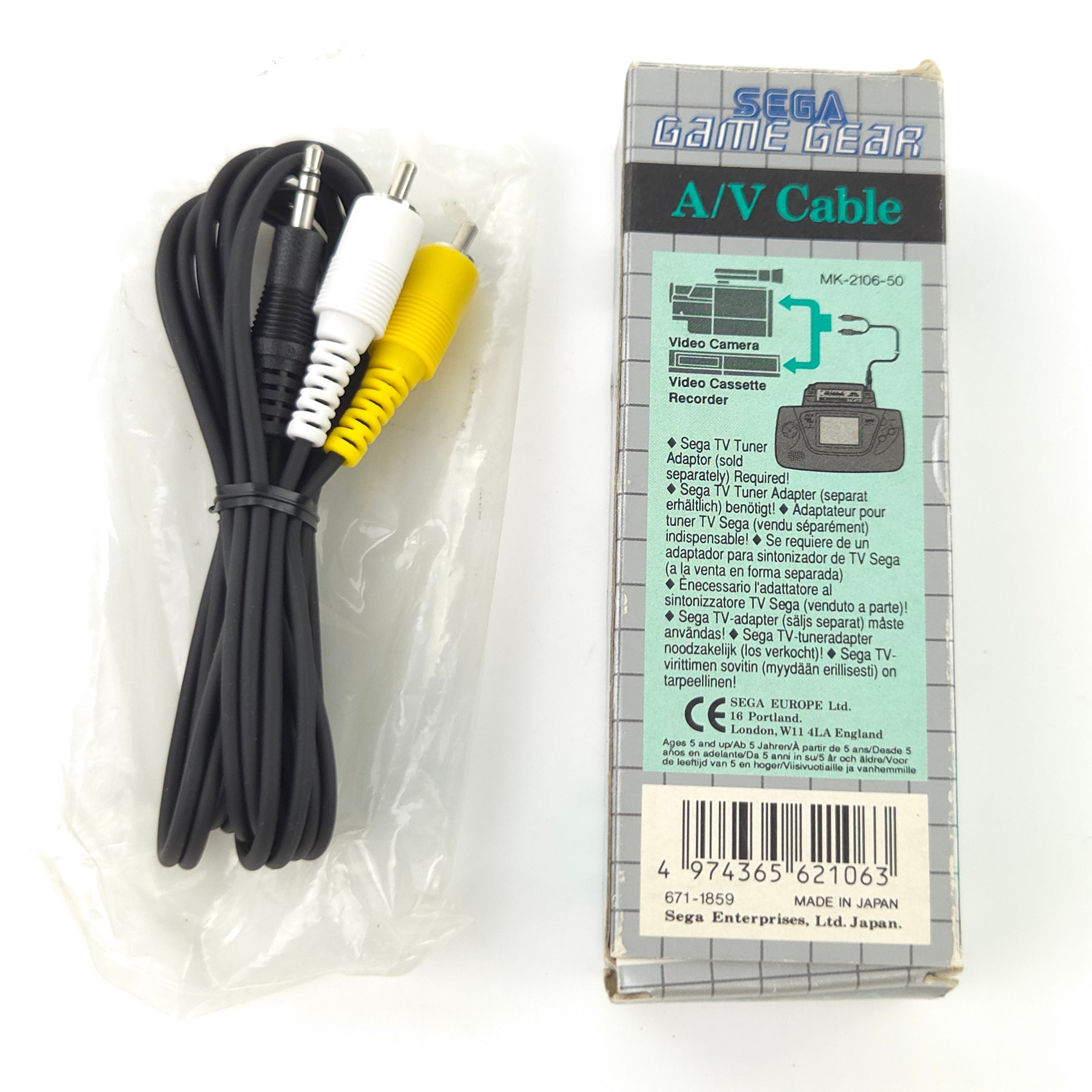 Sega Game Gear Zubehör: A/V Cable - AV Kabel NEU NEW Old Stock OVP