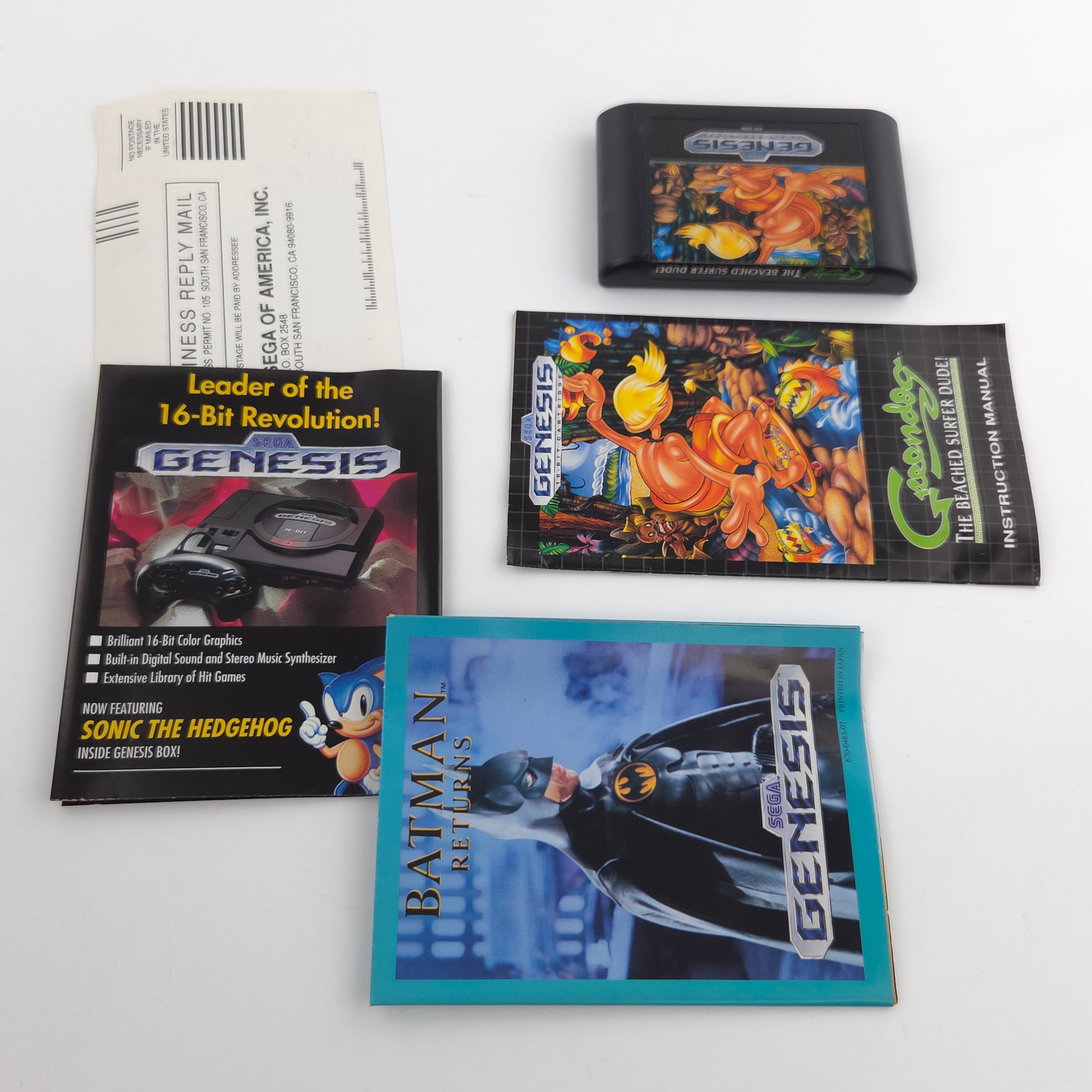 Sega Genesis Spiel Greendog Beached Surfer Dude MD OVP