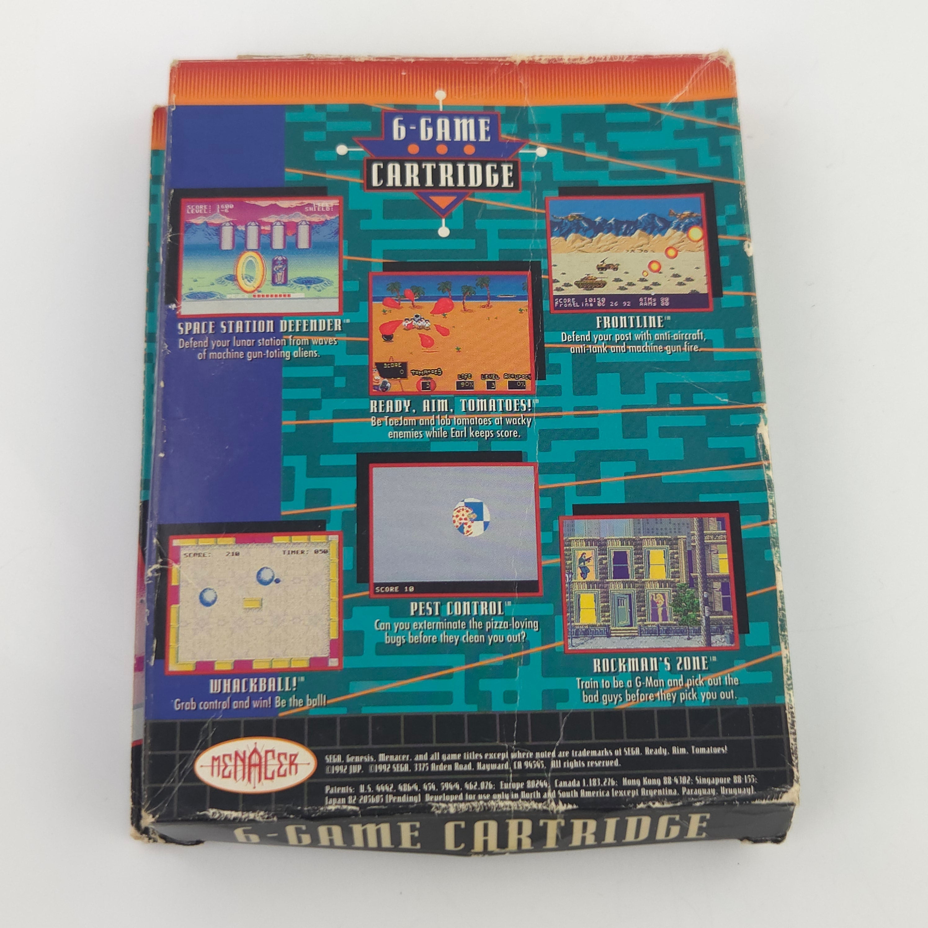 Sega Mega Drive Spiel Menacer 6 Game Cartridge MD OVP