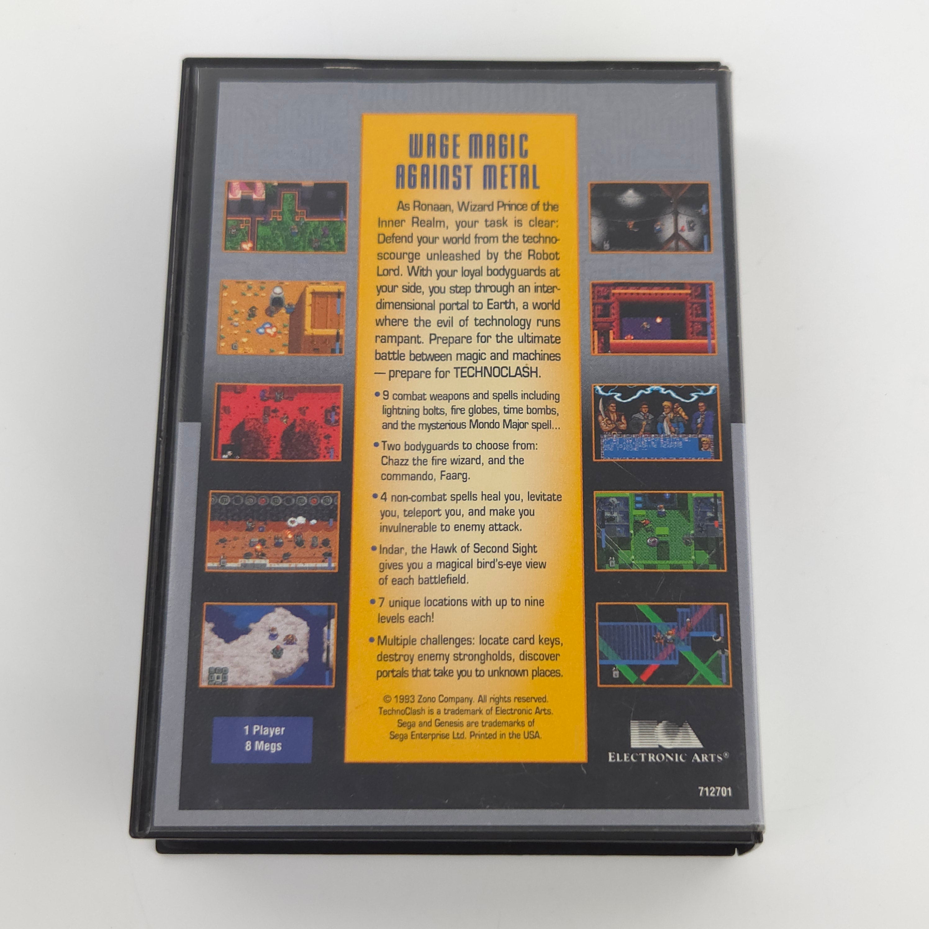 Sega Genesis Spiel Techno Clash MD OVP CIB NTSC USA