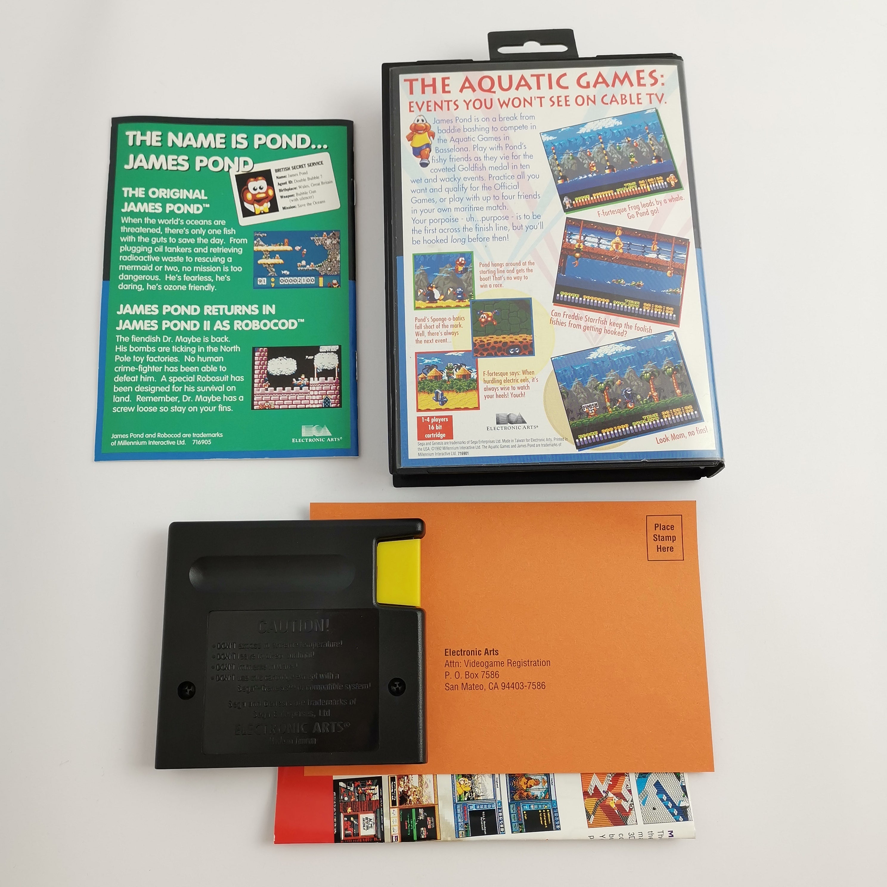 Sega Genesis Spiel ’ The Aquatic Games ’ Mega Drive NTSC-U/C USA | OVP