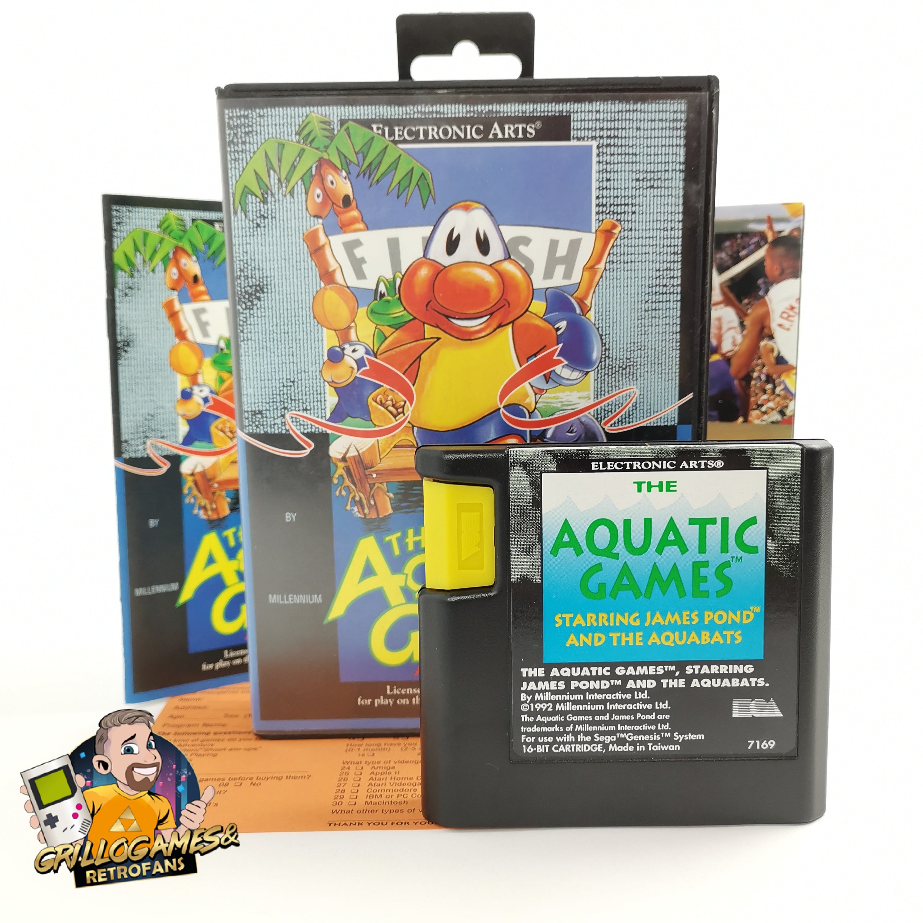 Sega Genesis Spiel ’ The Aquatic Games ’ Mega Drive NTSC-U/C USA | OVP