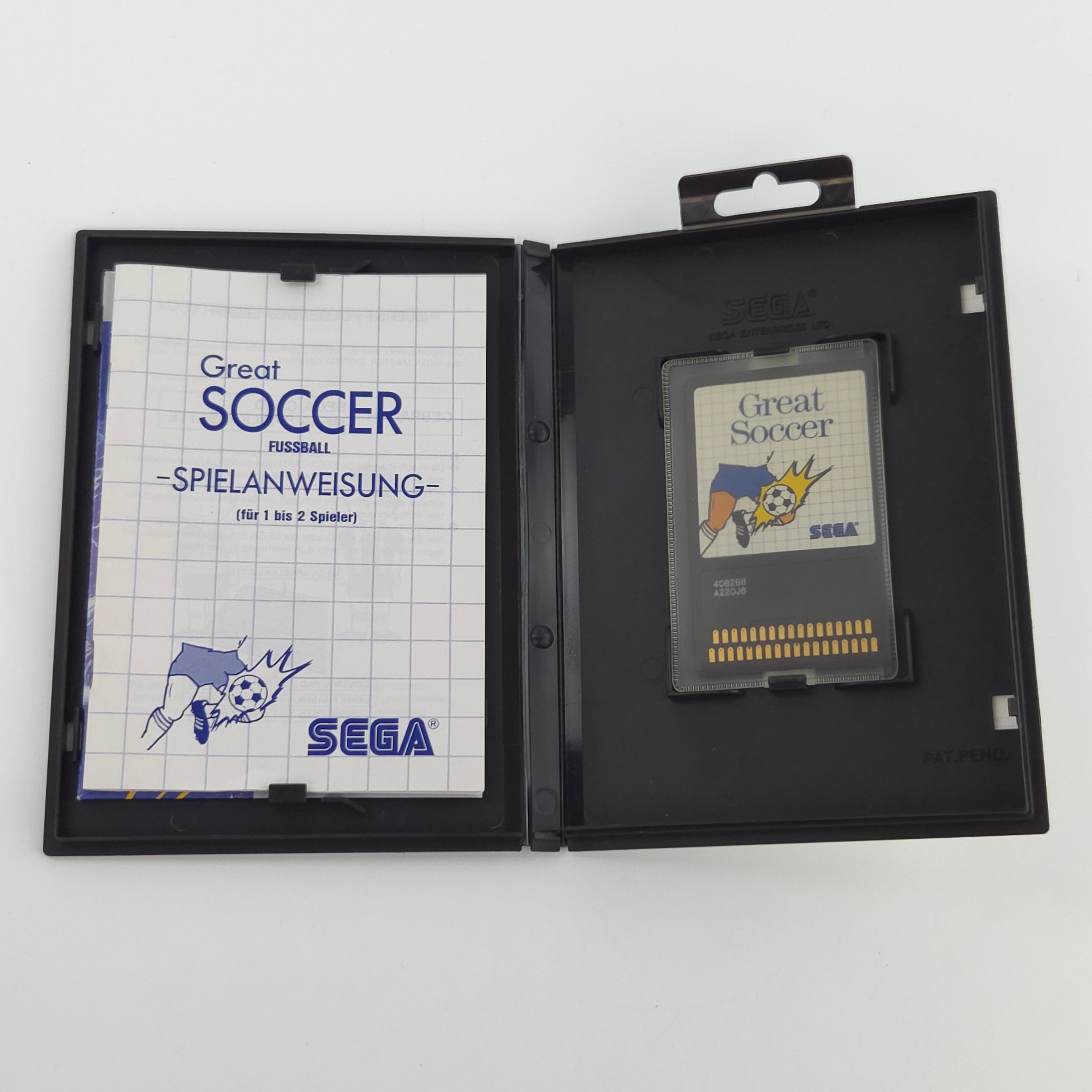 Sega Master System Spiel Great Soccer Card OVP PAL DE