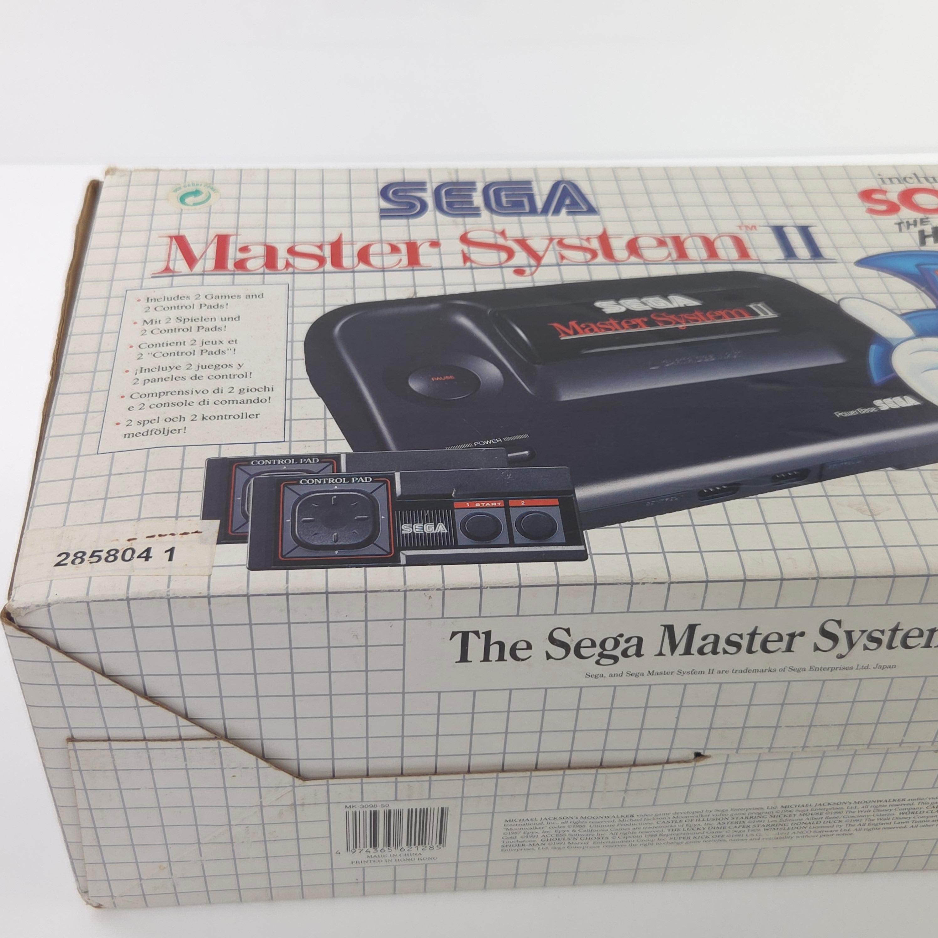 Master System II Konsole Sonic Bundle Set OVP PAL EUR