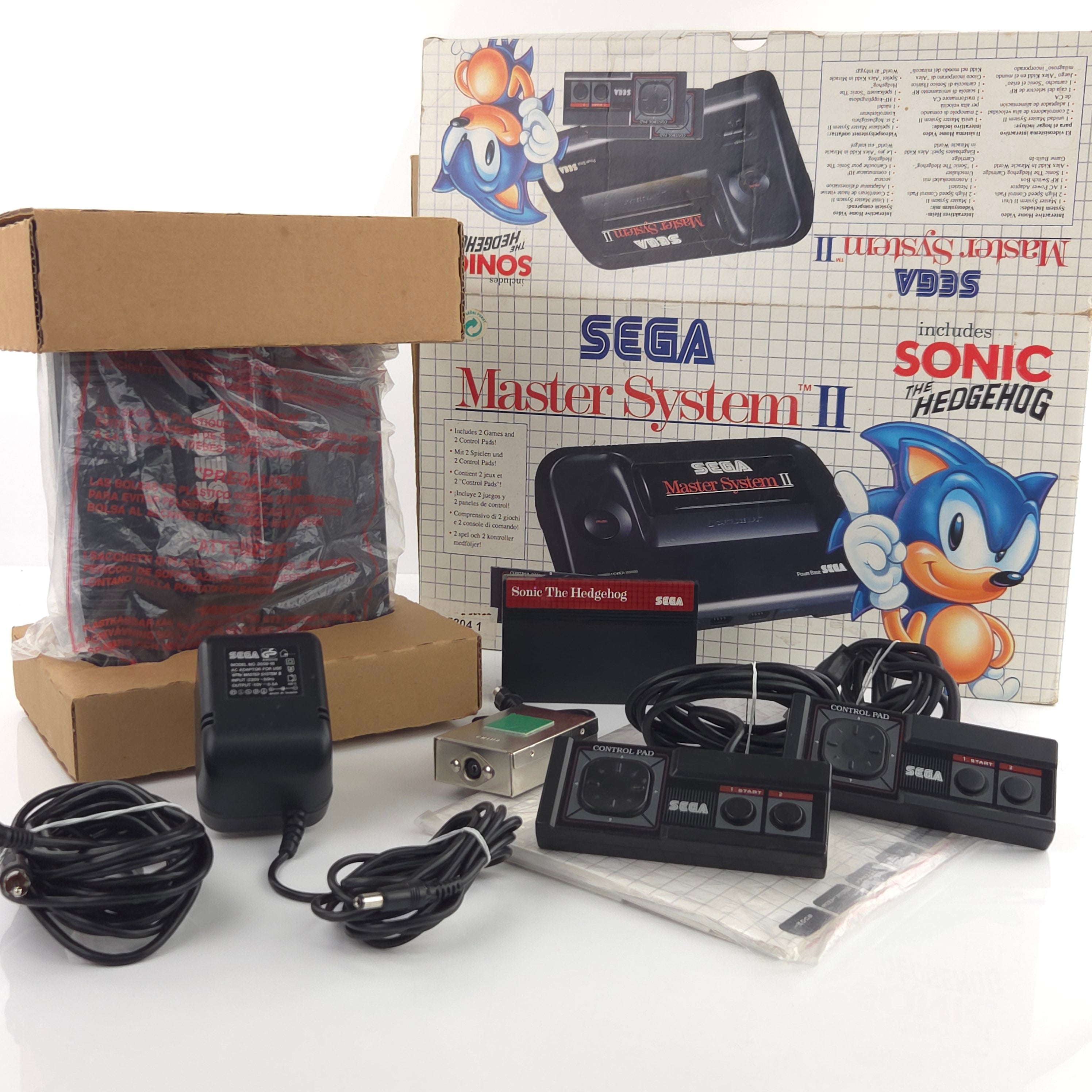 Master System II Konsole Sonic Bundle Set OVP PAL EUR