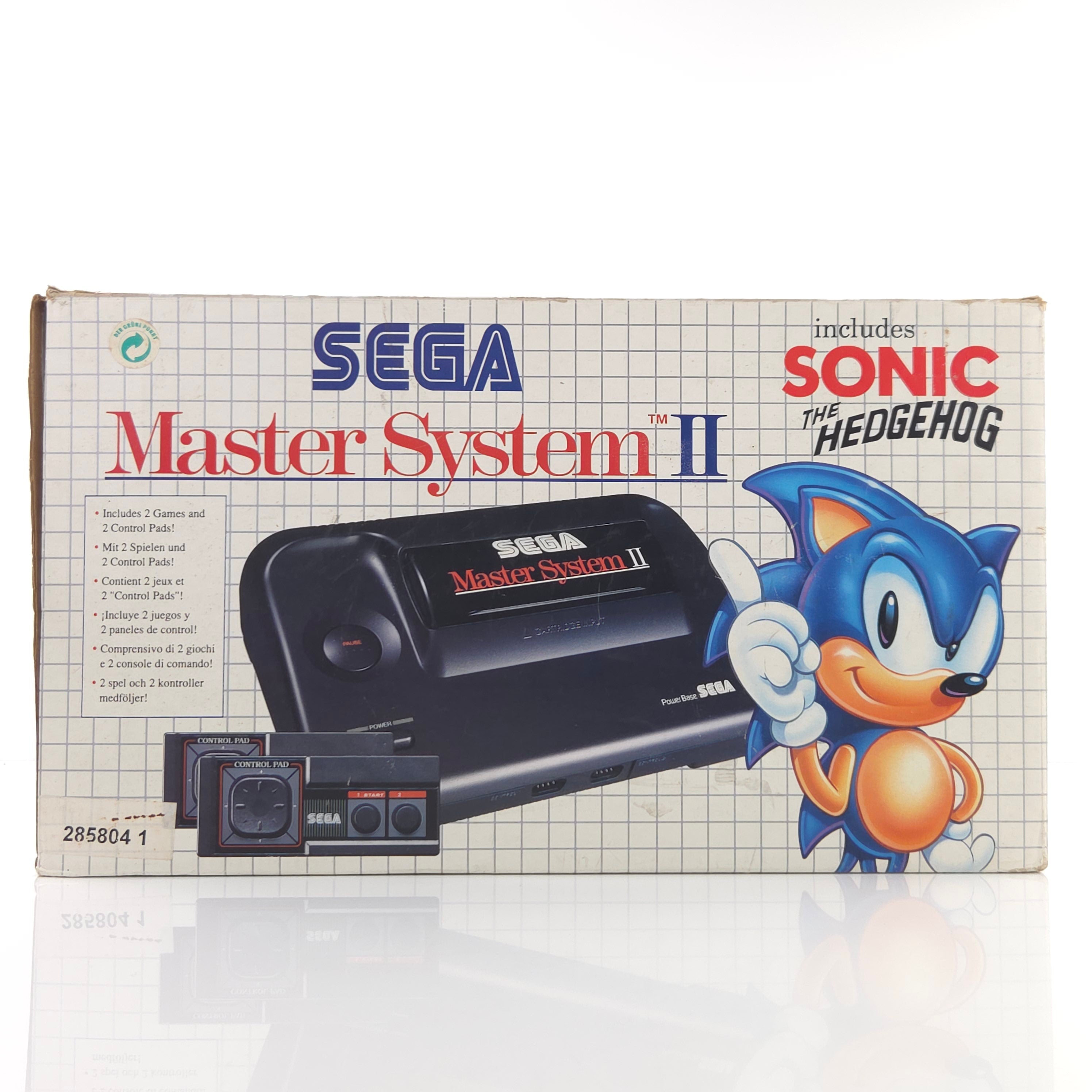 Master System II Konsole Sonic Bundle Set OVP PAL EUR