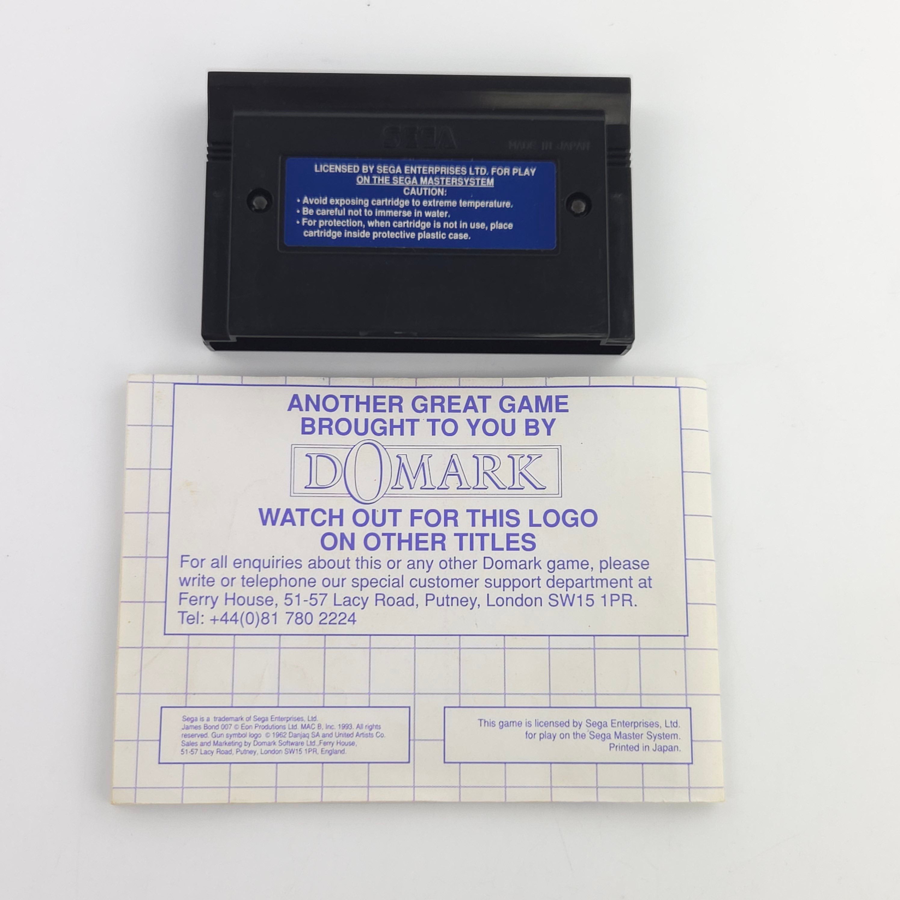 Sega Master System Spiel James Bond 007 The Duel OVP PAL