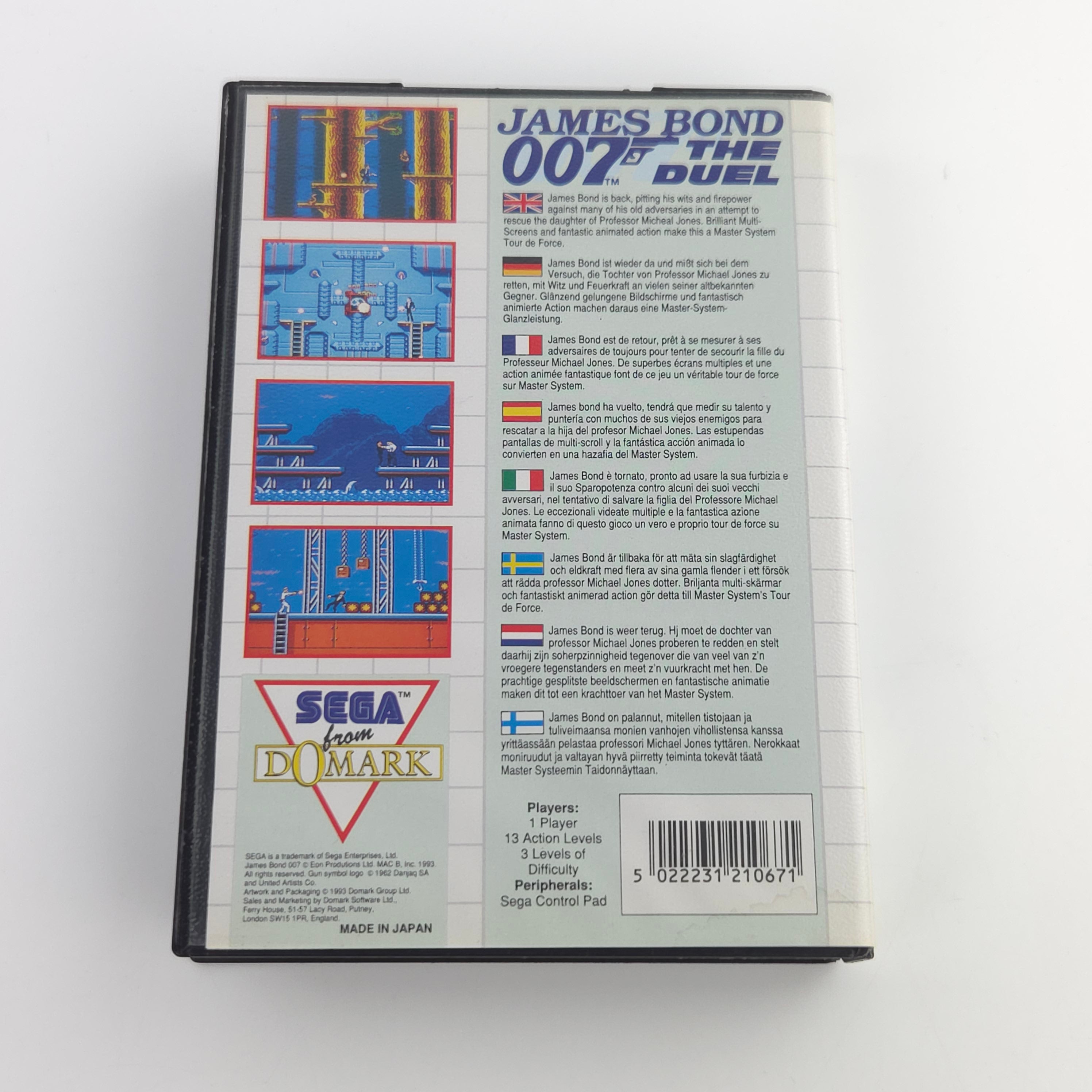 Sega Master System Spiel James Bond 007 The Duel OVP PAL