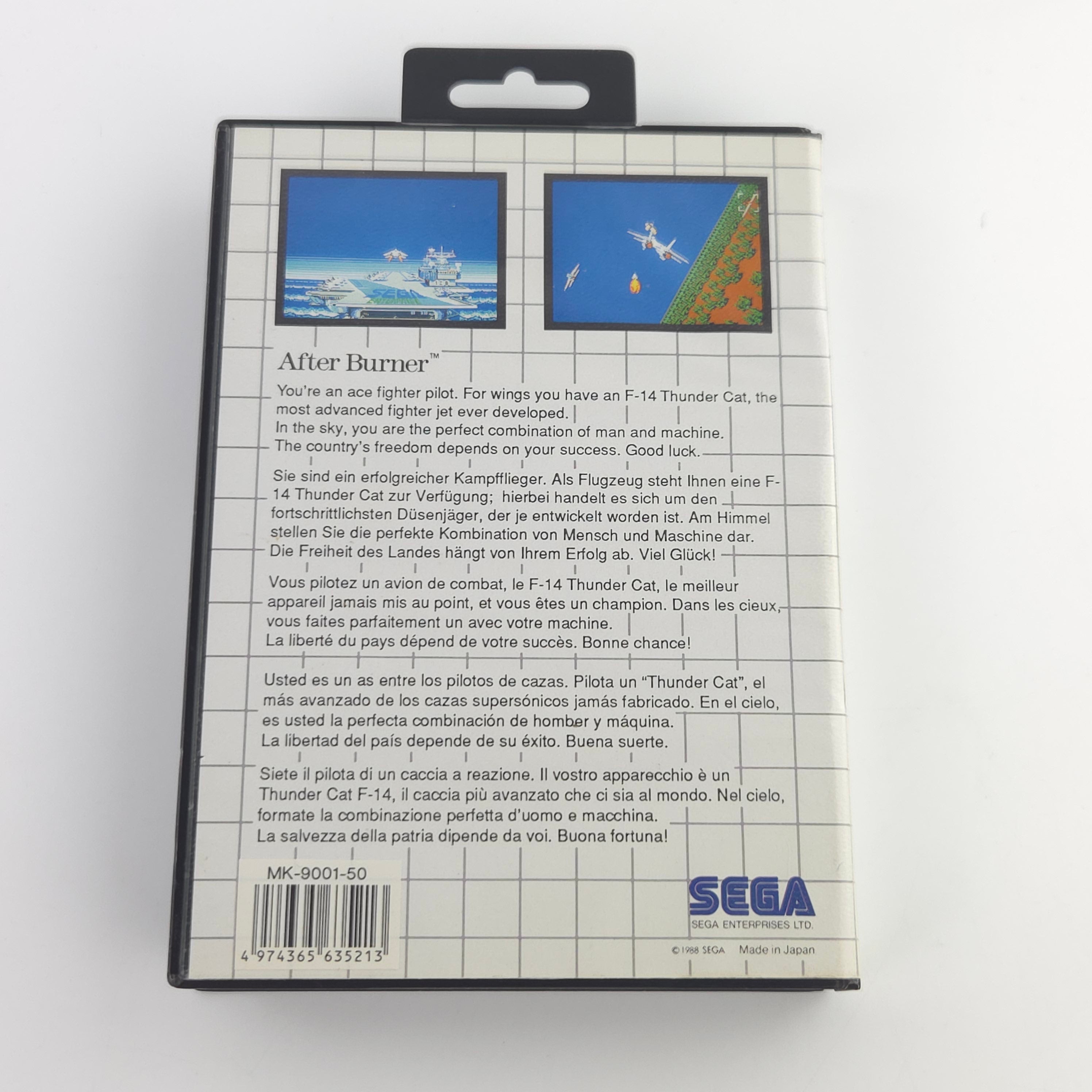 Sega Master System Spiel After Burner Modul OVP PAL