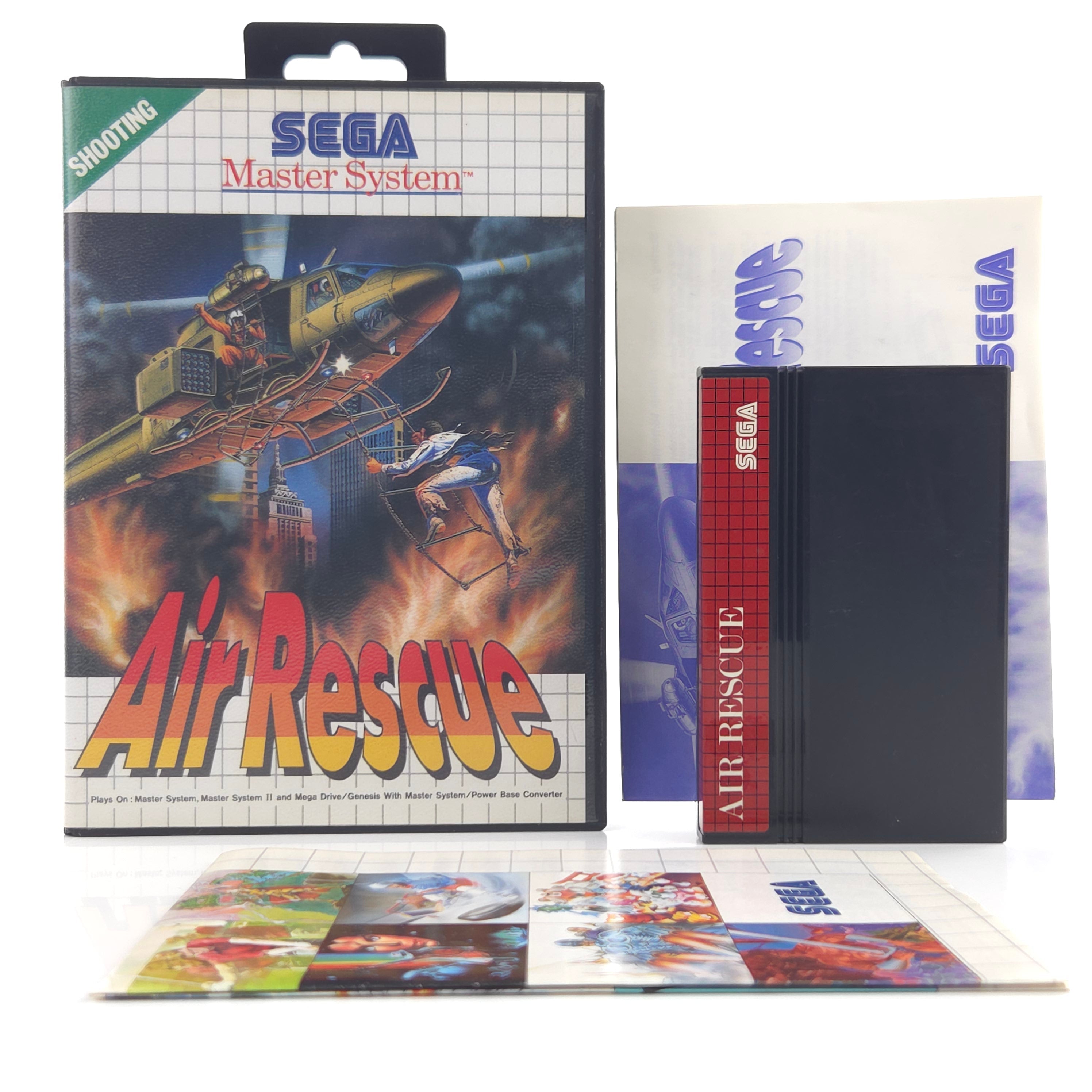 Sega Master System Spiel Air Rescue Modul Anleitung OVP