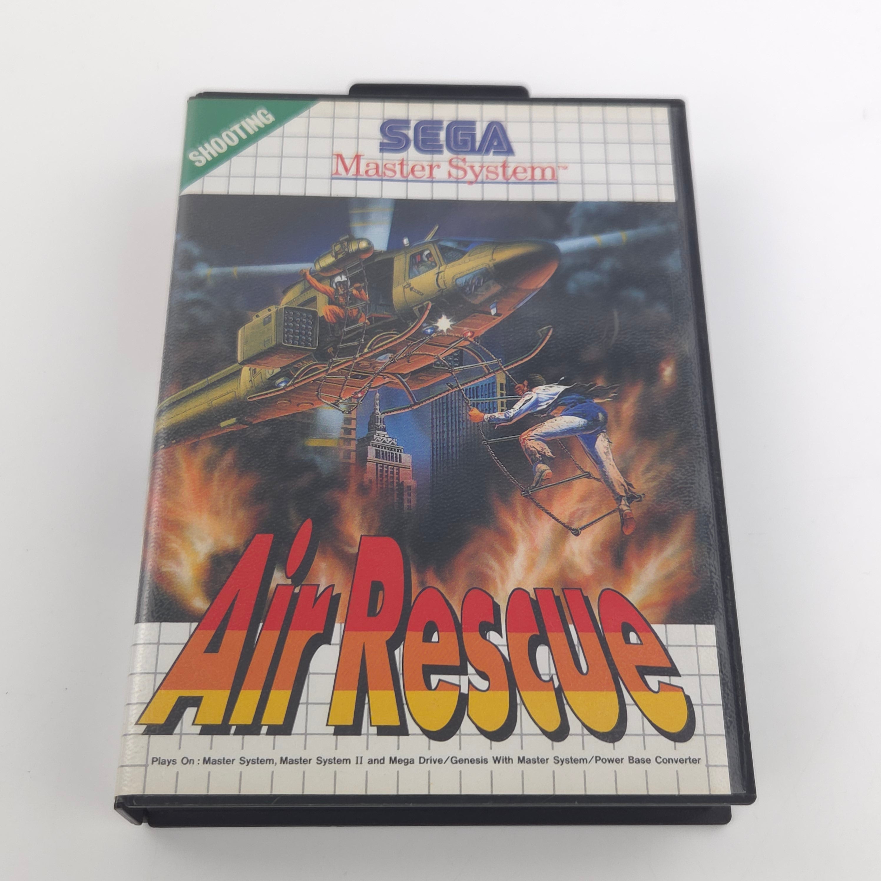 Sega Master System Spiel Air Rescue Modul Anleitung OVP