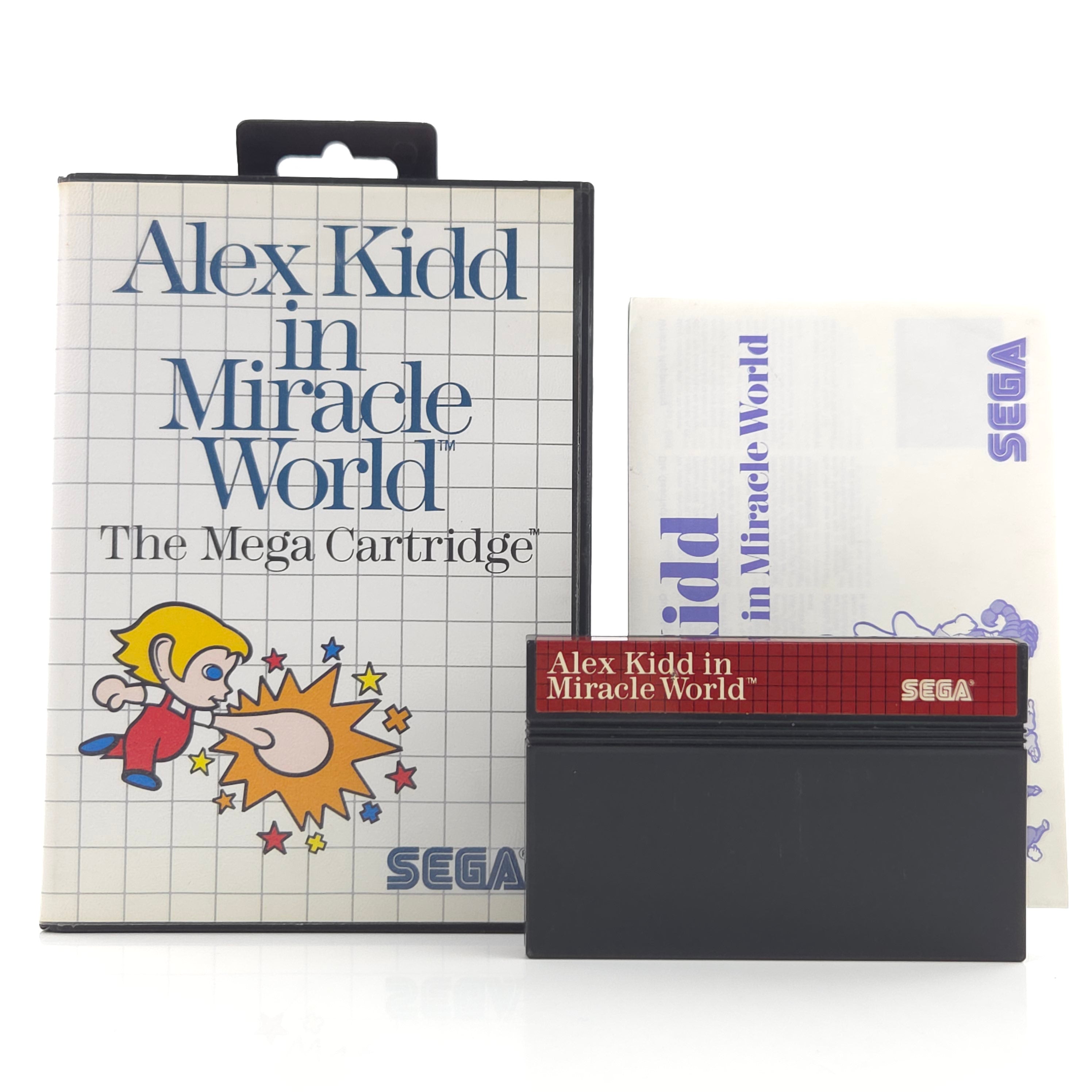 Sega Master System Spiel Alex Kidd Miracle World OVP PAL