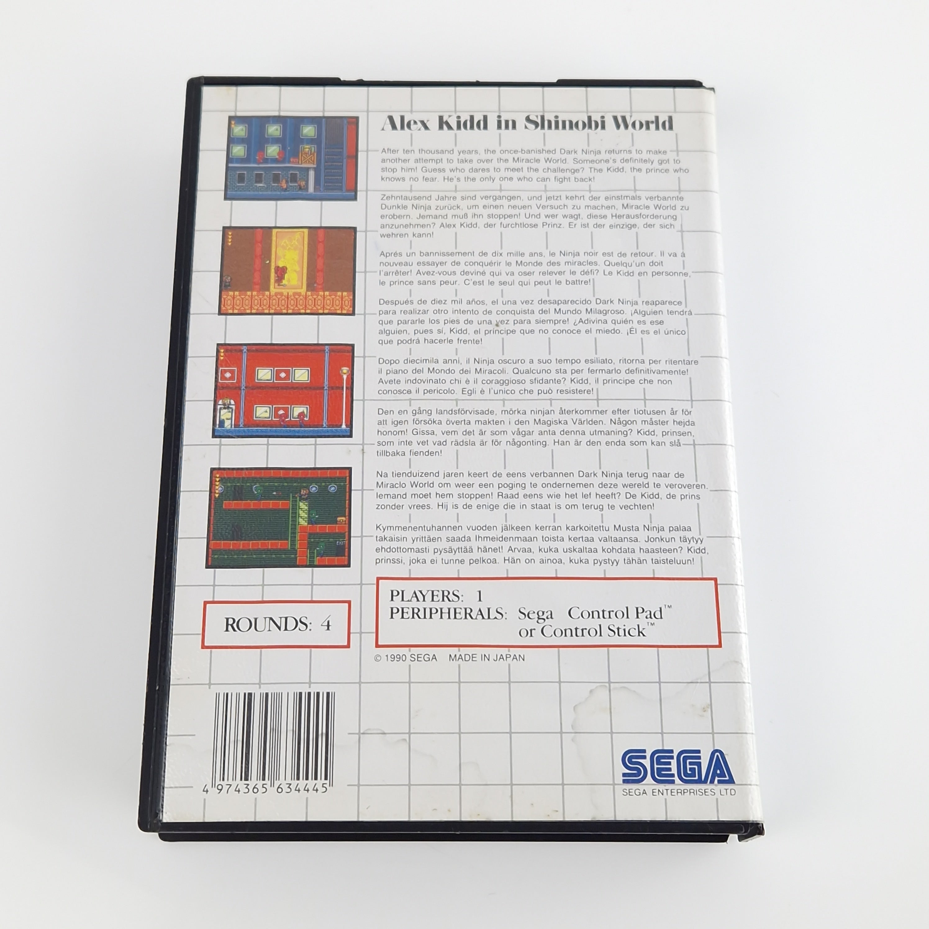 Sega Master System Spiel – Alex Kidd in Shinobi World OVP PAL