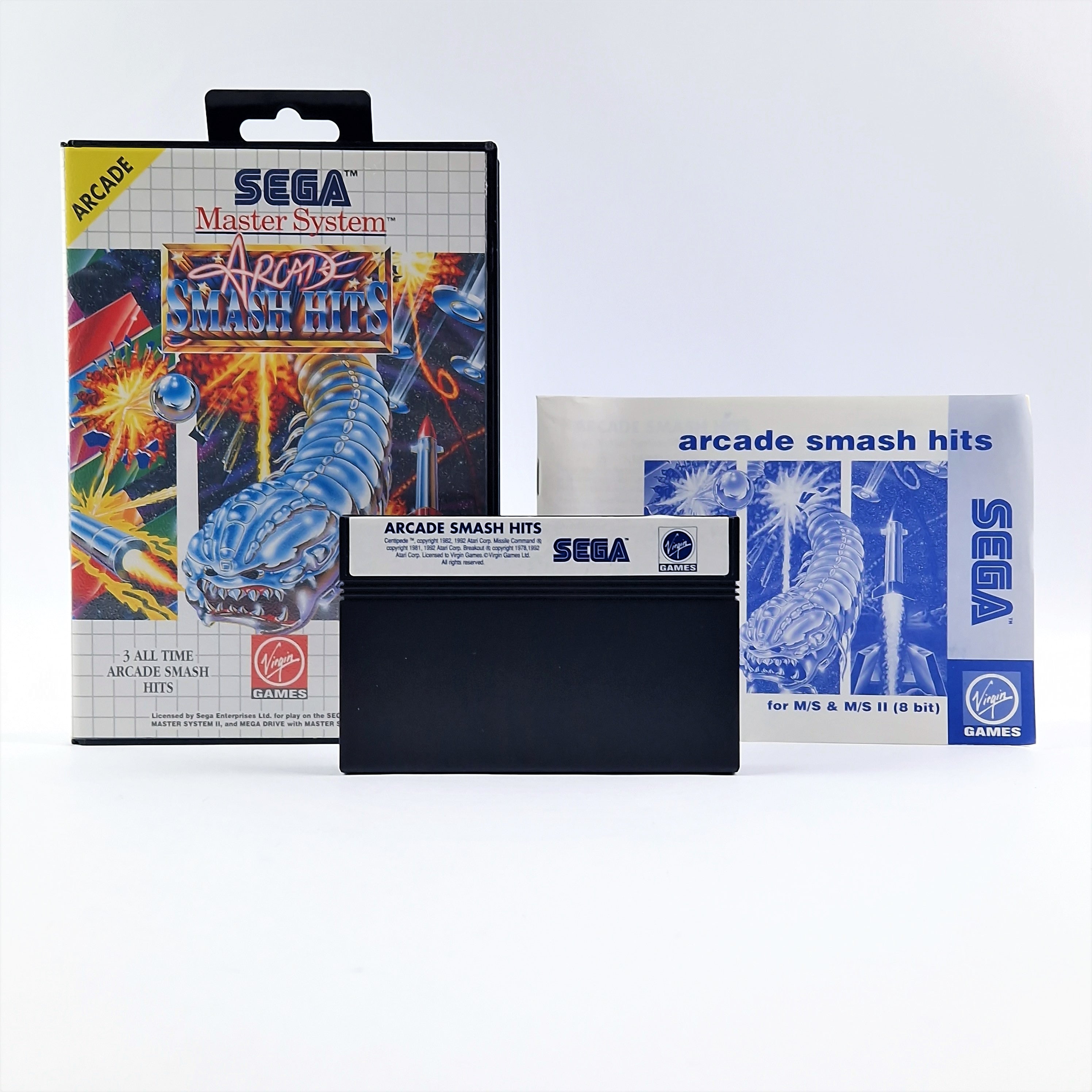 Sega Master System Spiel – Arcade Smash Hits OVP Anleitung