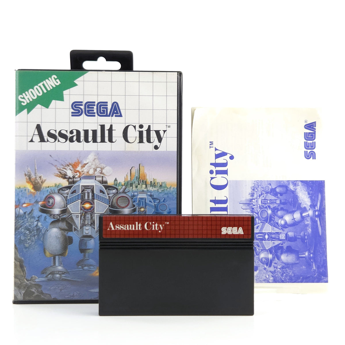 Sega Master System Spiel Assault City OVP PAL