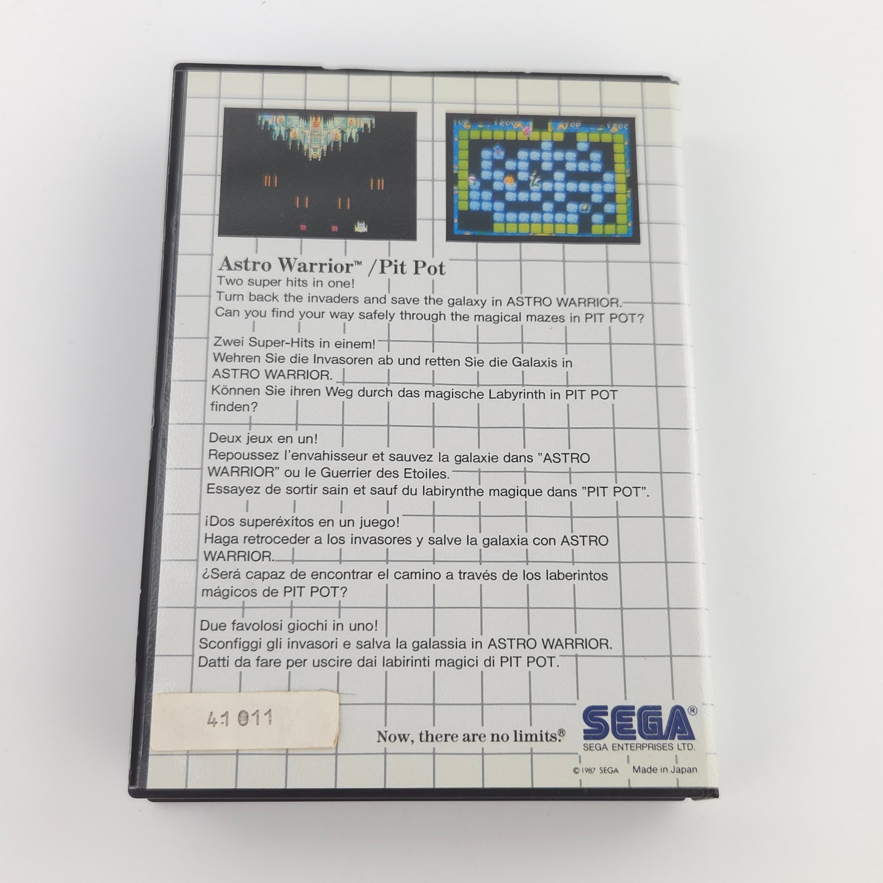 Sega Master System Spiel Astro Warrior Pit Pot MS OVP PAL