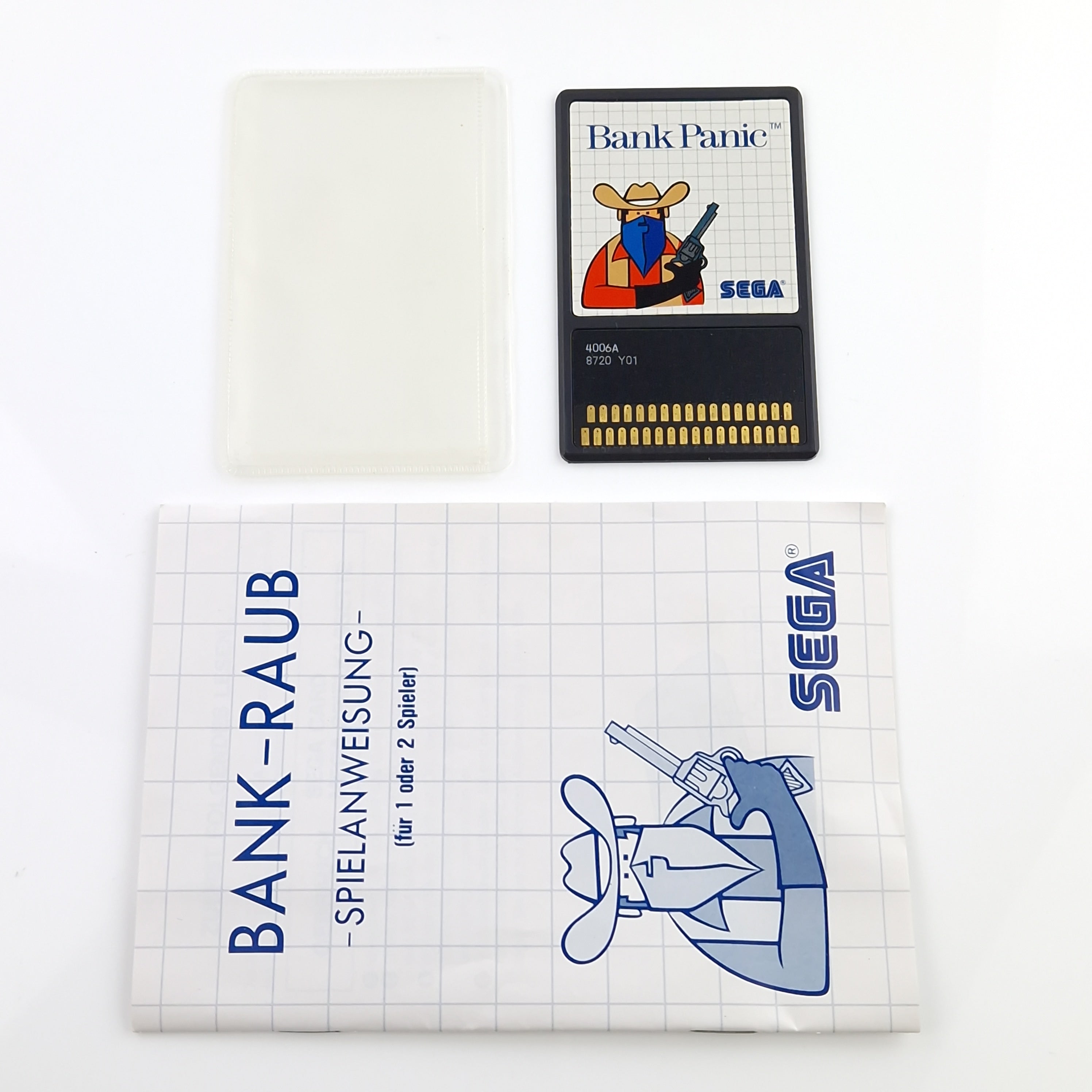 Sega Master System Spiel – Bank Panic Die Sega Card OVP